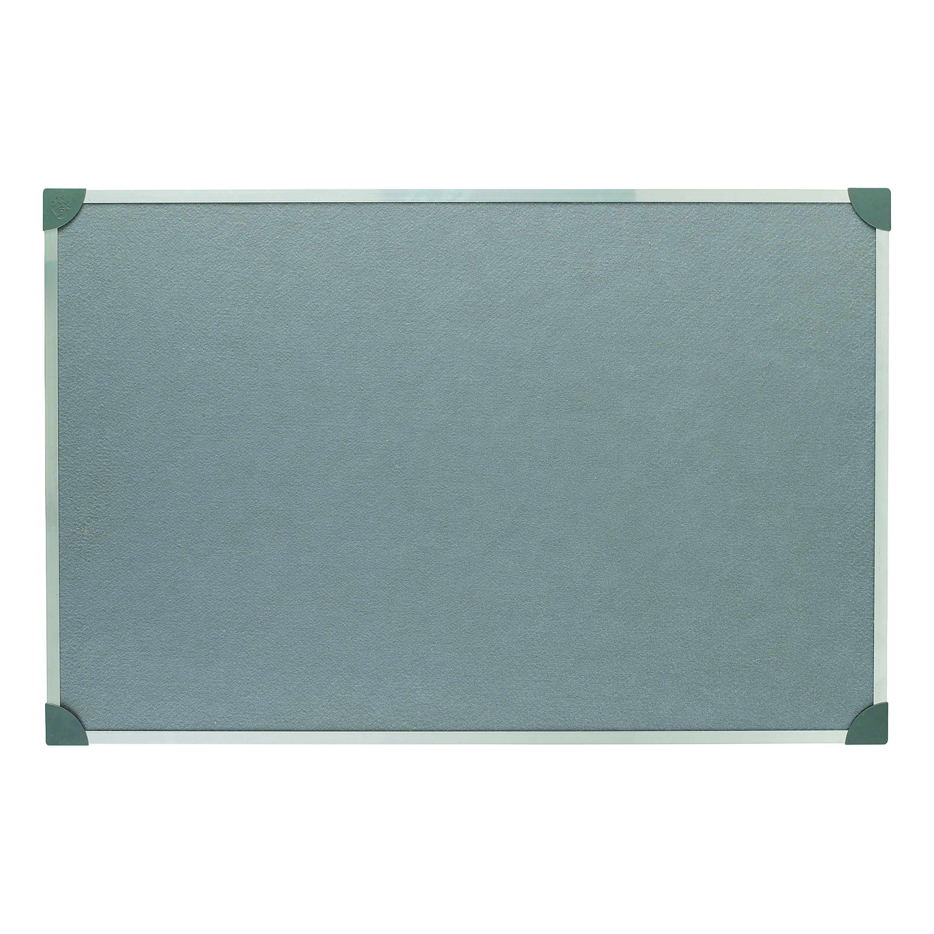 5+Star+Felt+Noticeboard+with+Wall+Fixing+Kit+and+Aluminium+Trim+900x600mm+Grey+397786