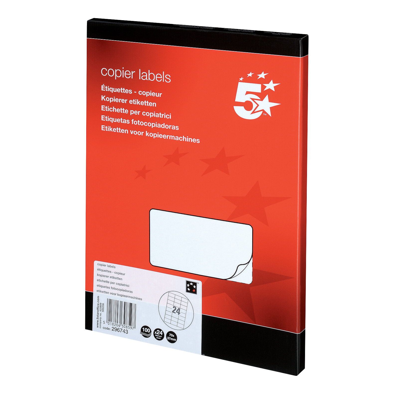 5+Star+Office+Multipurpose+Labels+Laser+Copier+Inkjet+70x37mm+White+%28Pack+of+2400%29