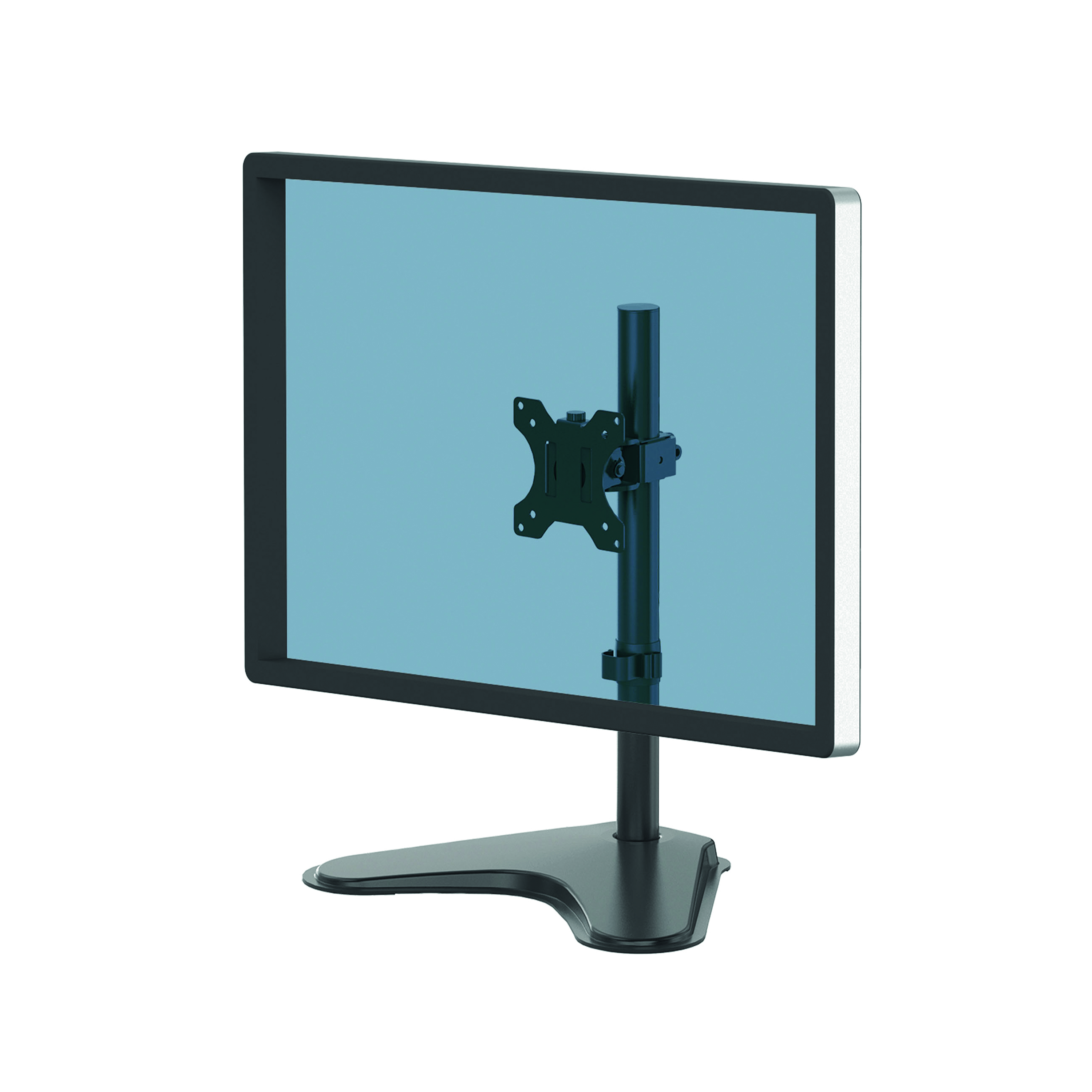 Fellowes+Professional+Free+Standing+Single+Monitor+Arm+Black+8049601