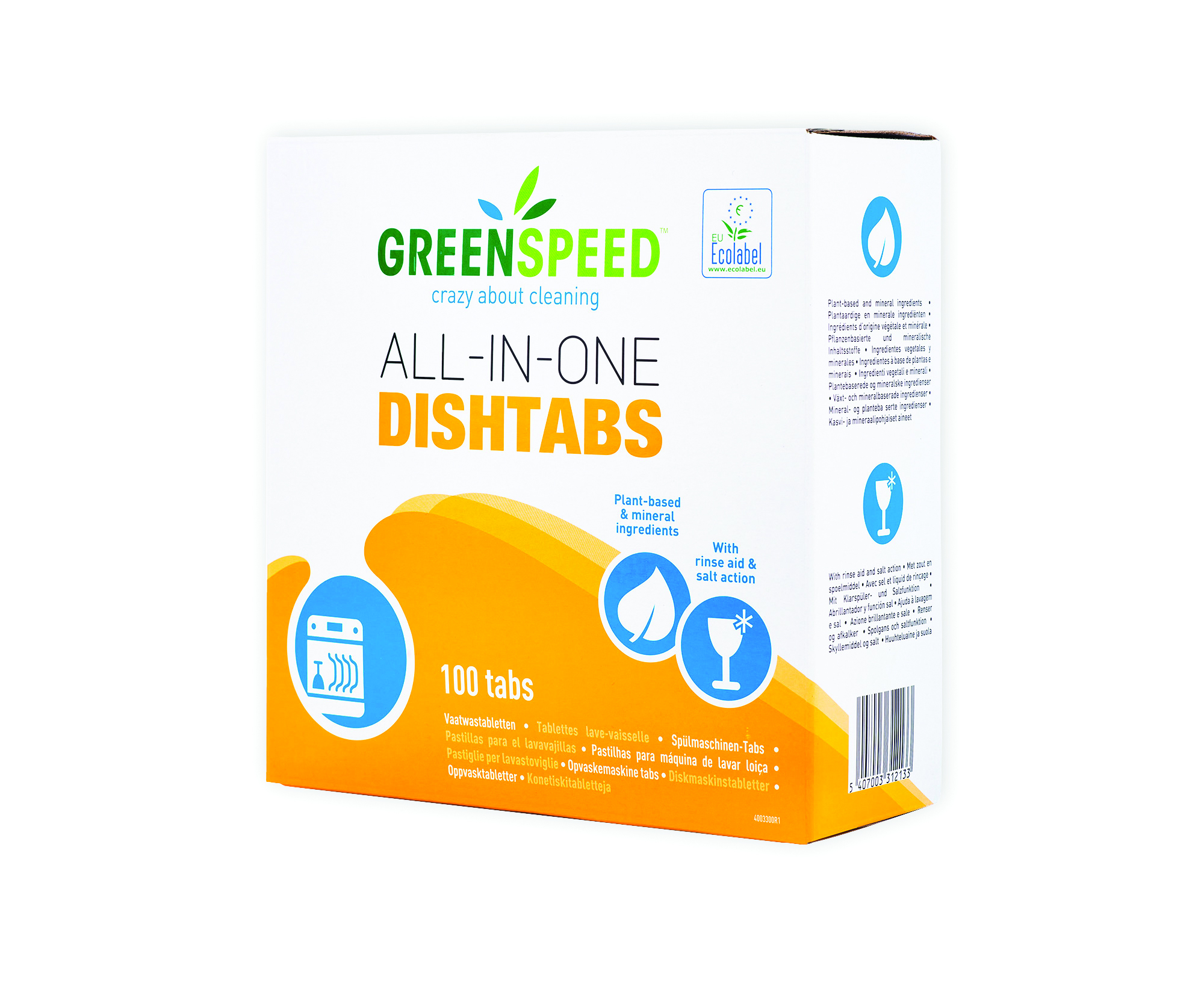 Greenspeed+Dishwasher+Tabs+All-in-One+1.8kg+%28Pack+of+100%29+4003300EACH