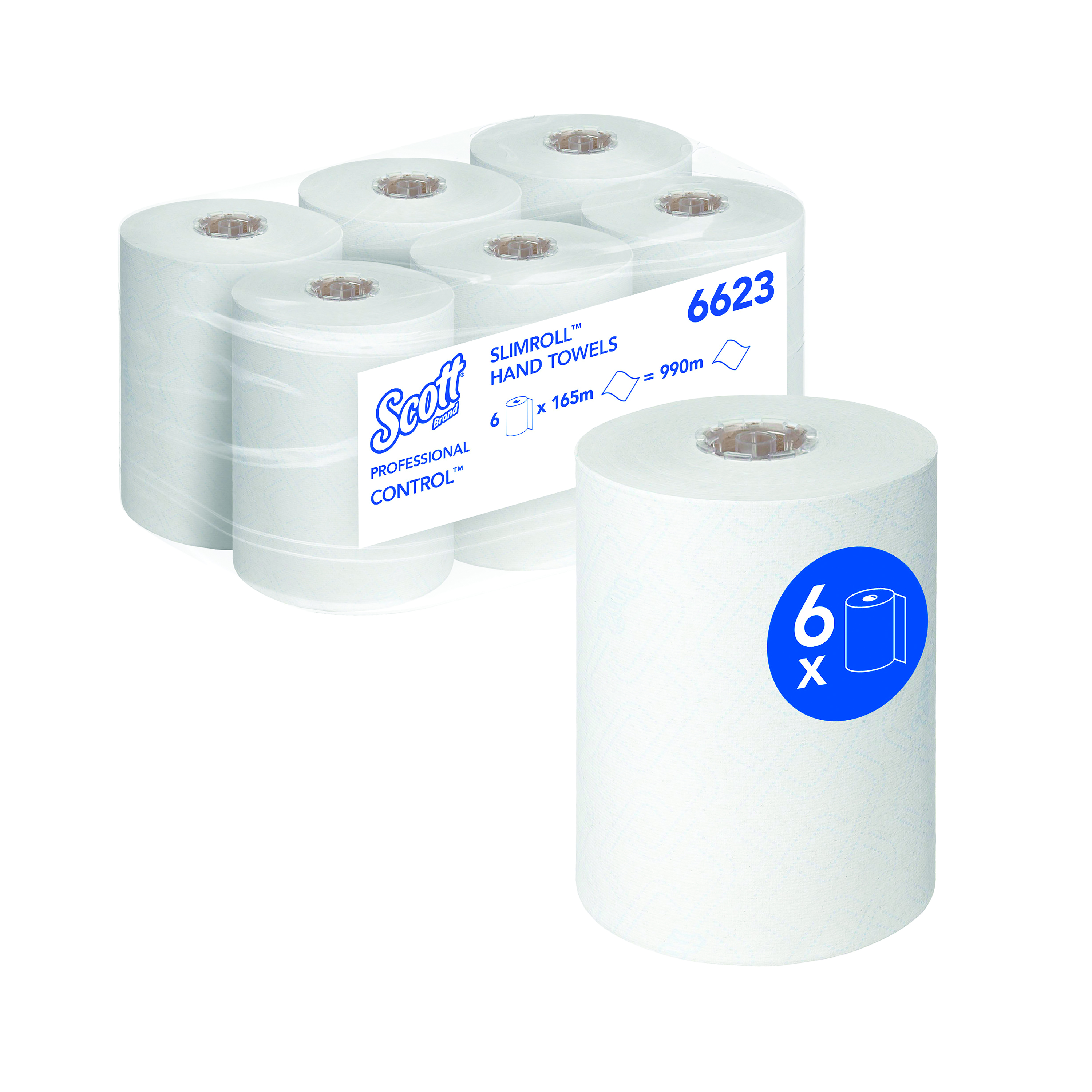 Scott+Control+1-Ply+Hand+Towel+Rolls+White+F4+%28Pack+of+6%29+6623