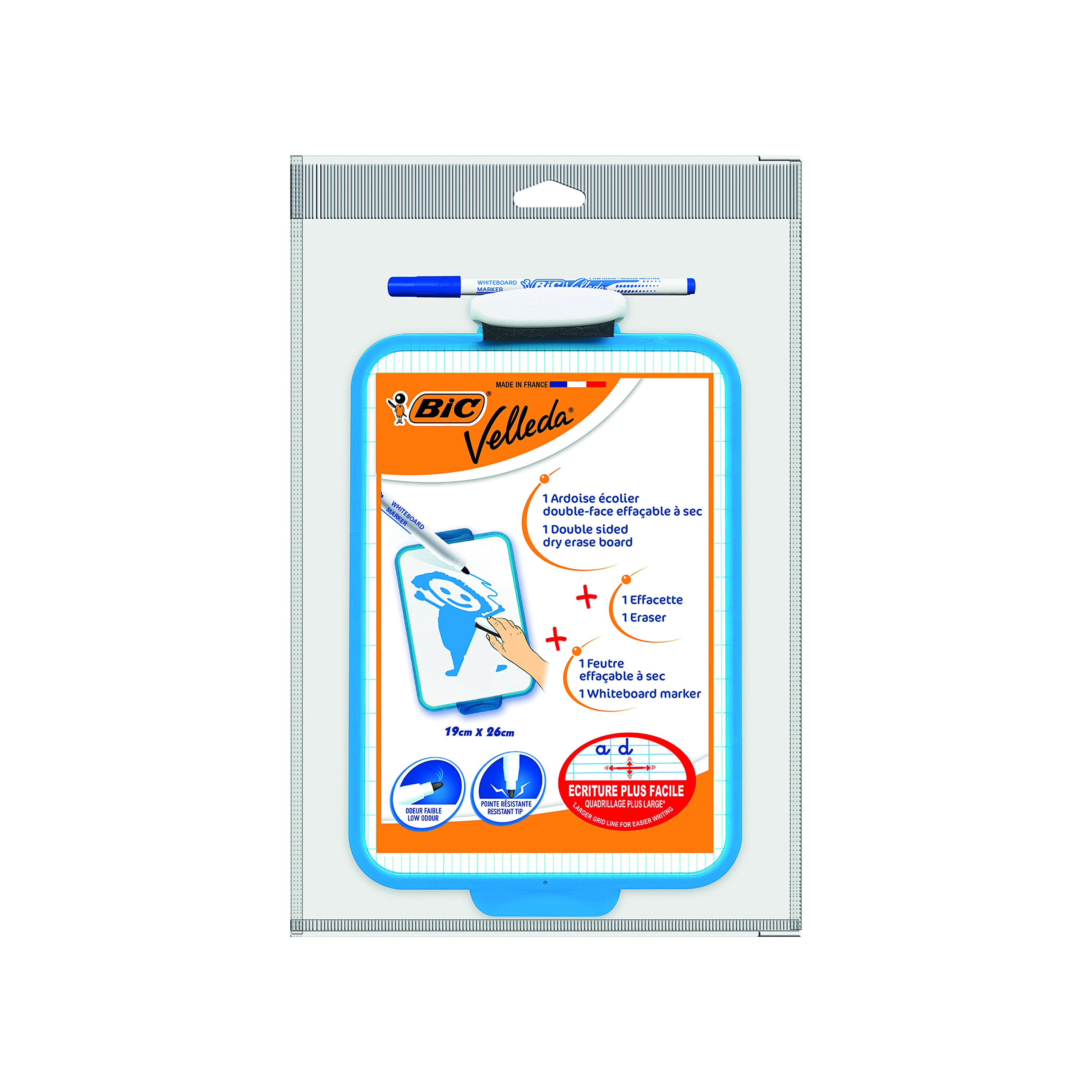 Bic+Velleda+Drywipe+Board+190x260mm+Blue+841360