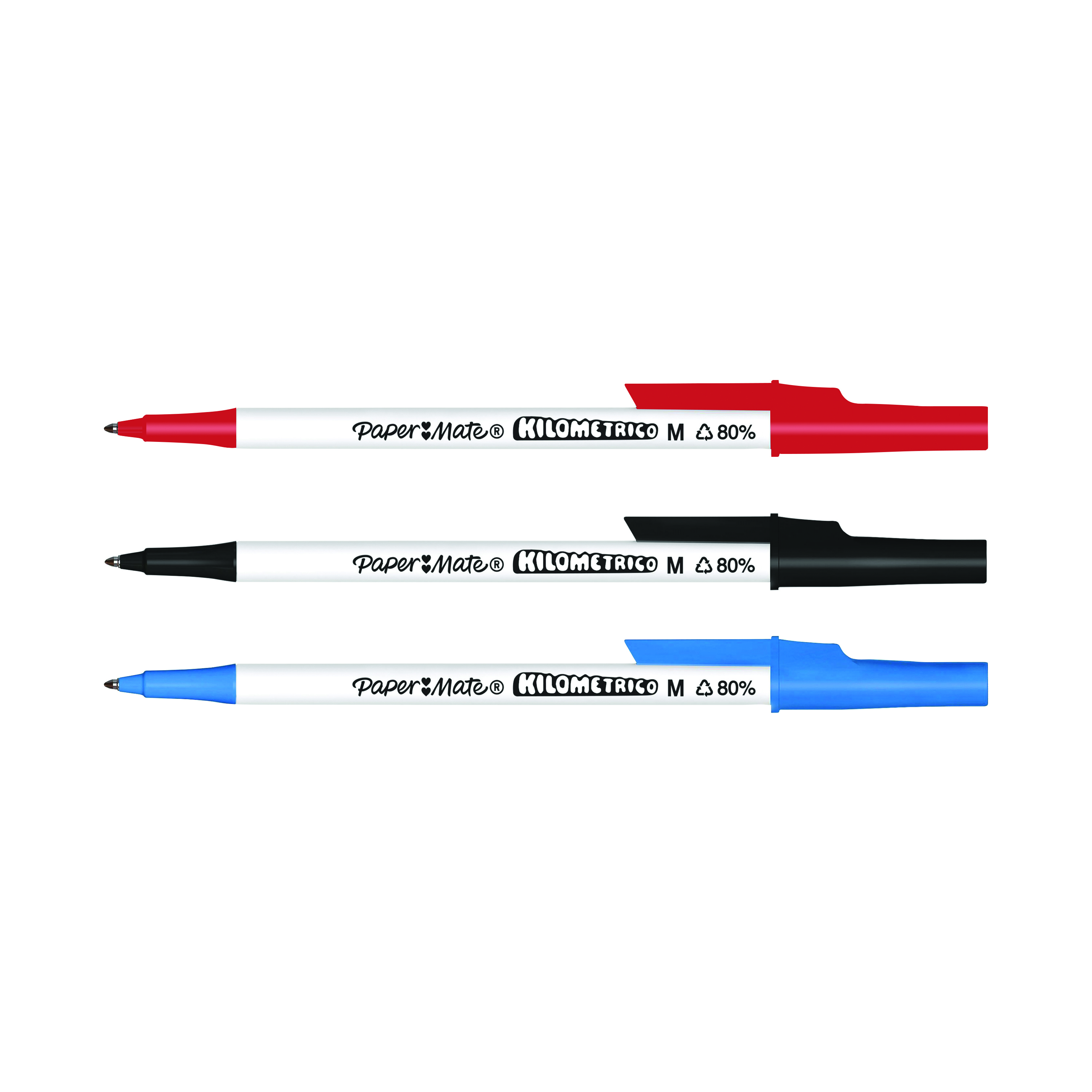 PaperMate+Kilometrico+Ballpoint+Pen+Medium+1.0mm+Assorted+%28Pack+of+8%29+2187680