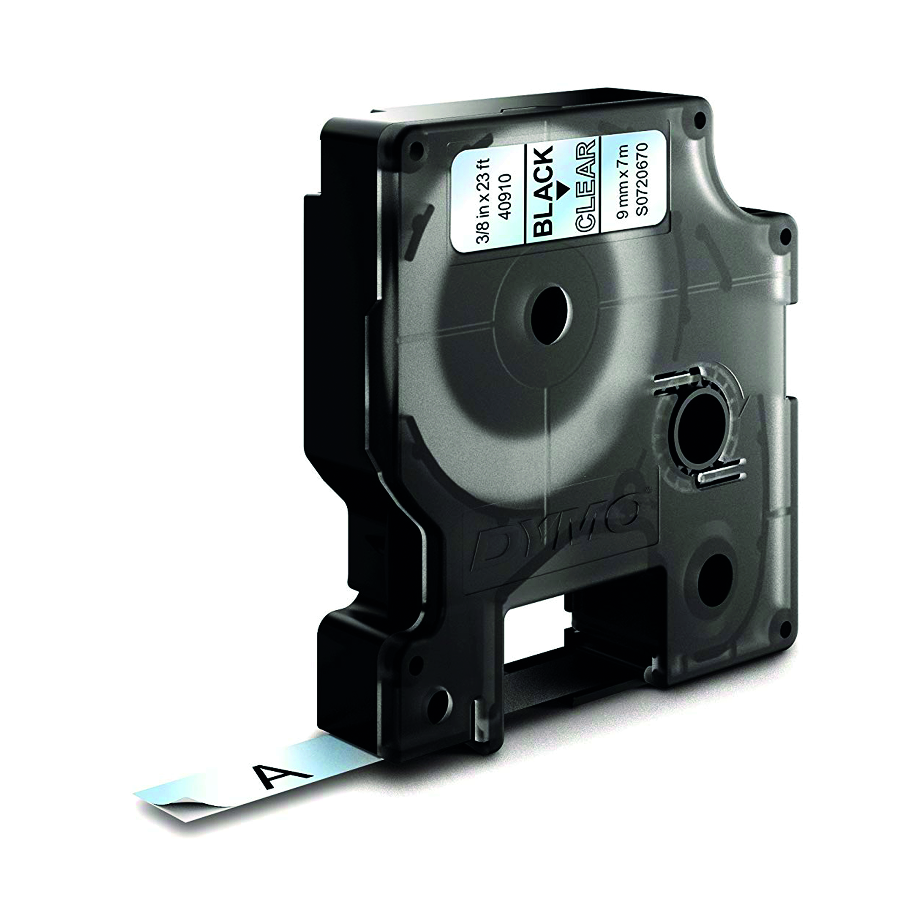 Dymo+40910+LabelMaker+D1+Tape+9mm+x+7m+Black+on+Clear+S0720670