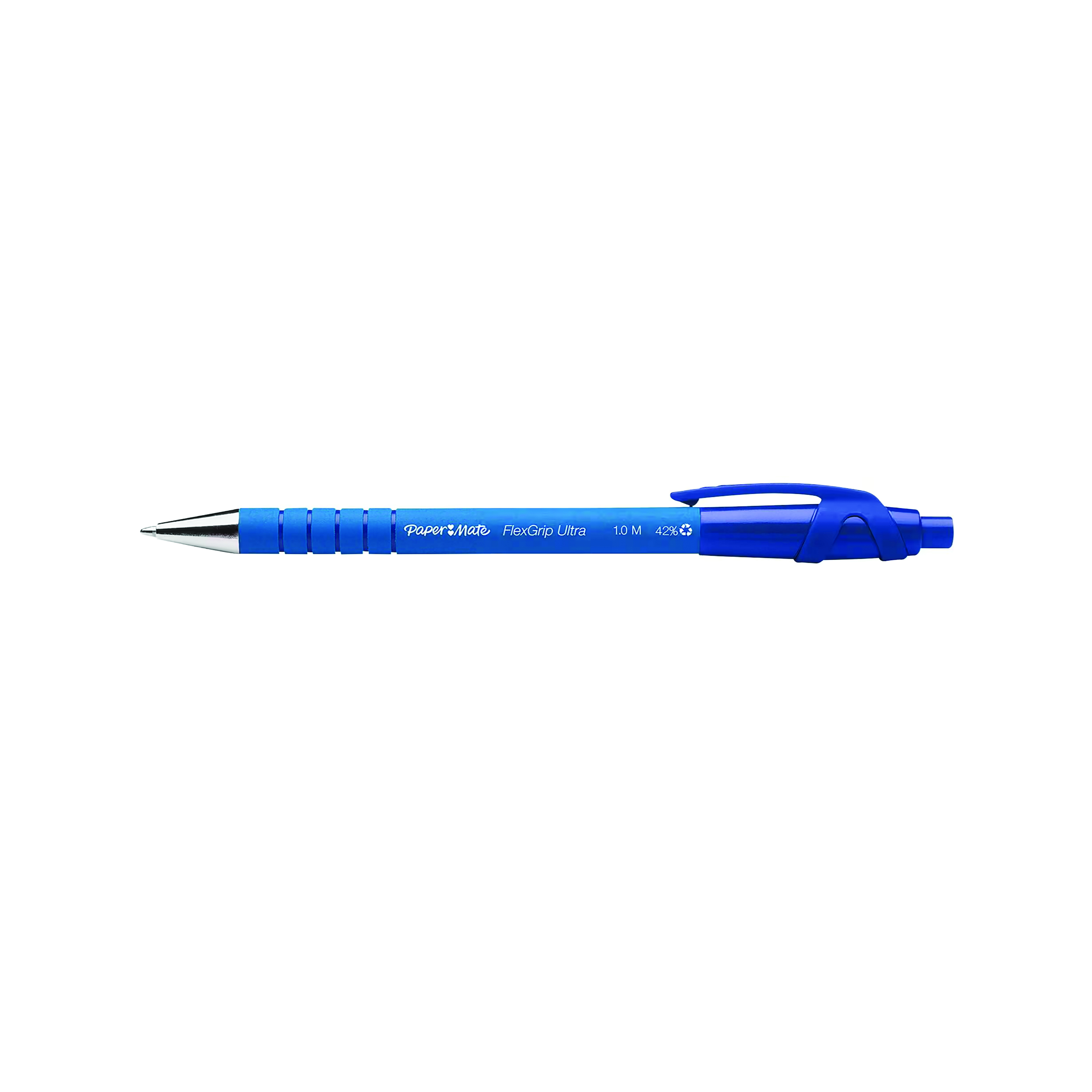 PaperMate+Flexgrip+Ultra+Retractable+Ballpoint+Pen+Medium+Blue+%28Pack+of+12%29+S0190433