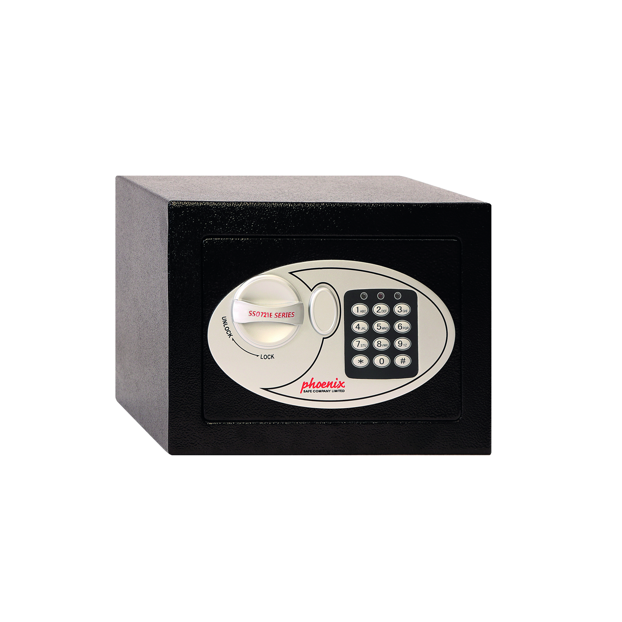 Phoenix+Black+Compact+Home+and+Office+Security+Safe+Size+1+Electric+Lock+SS0721E