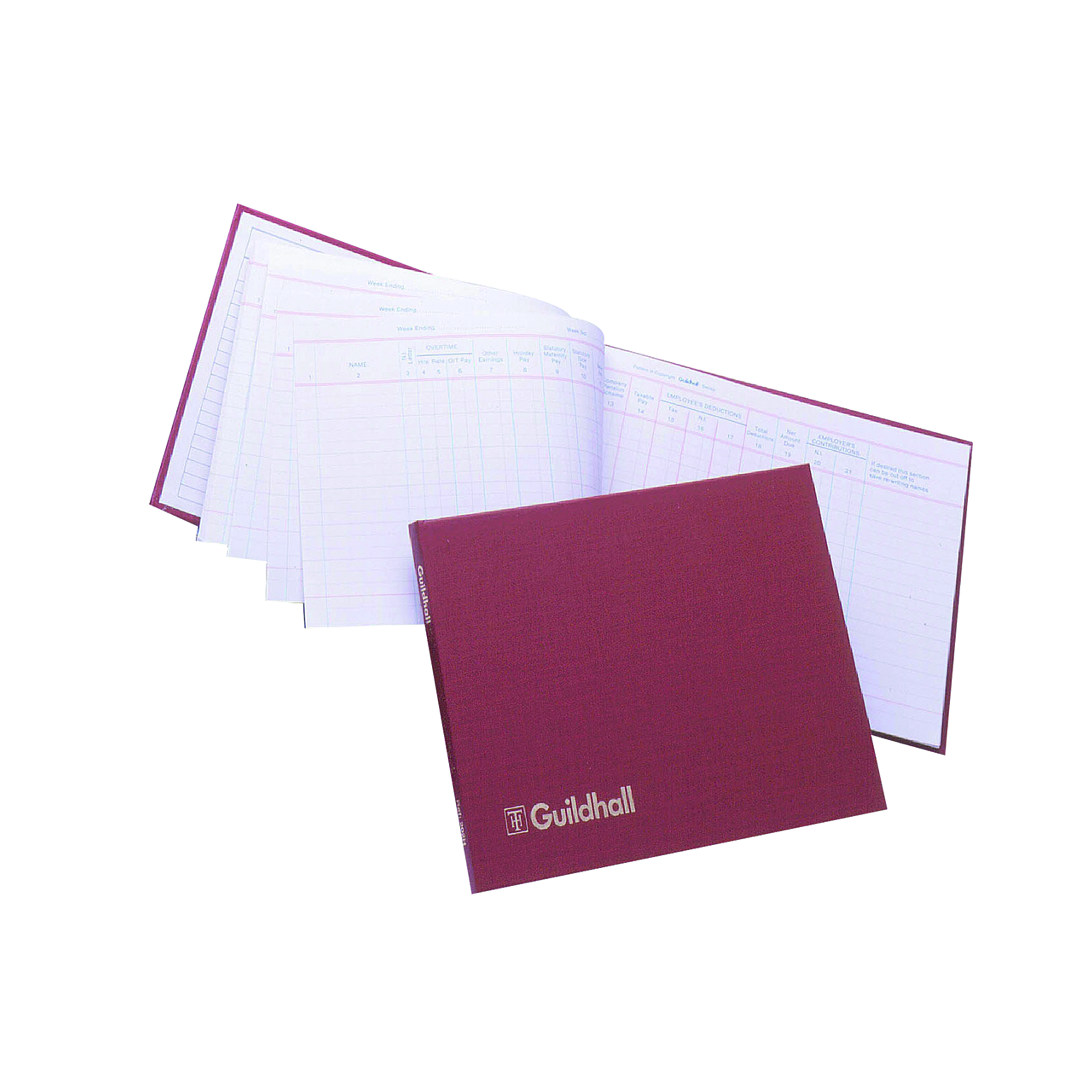 Exacompta+Guildhall+Wages+Book+149x203mm+18+Employee+202H+1610