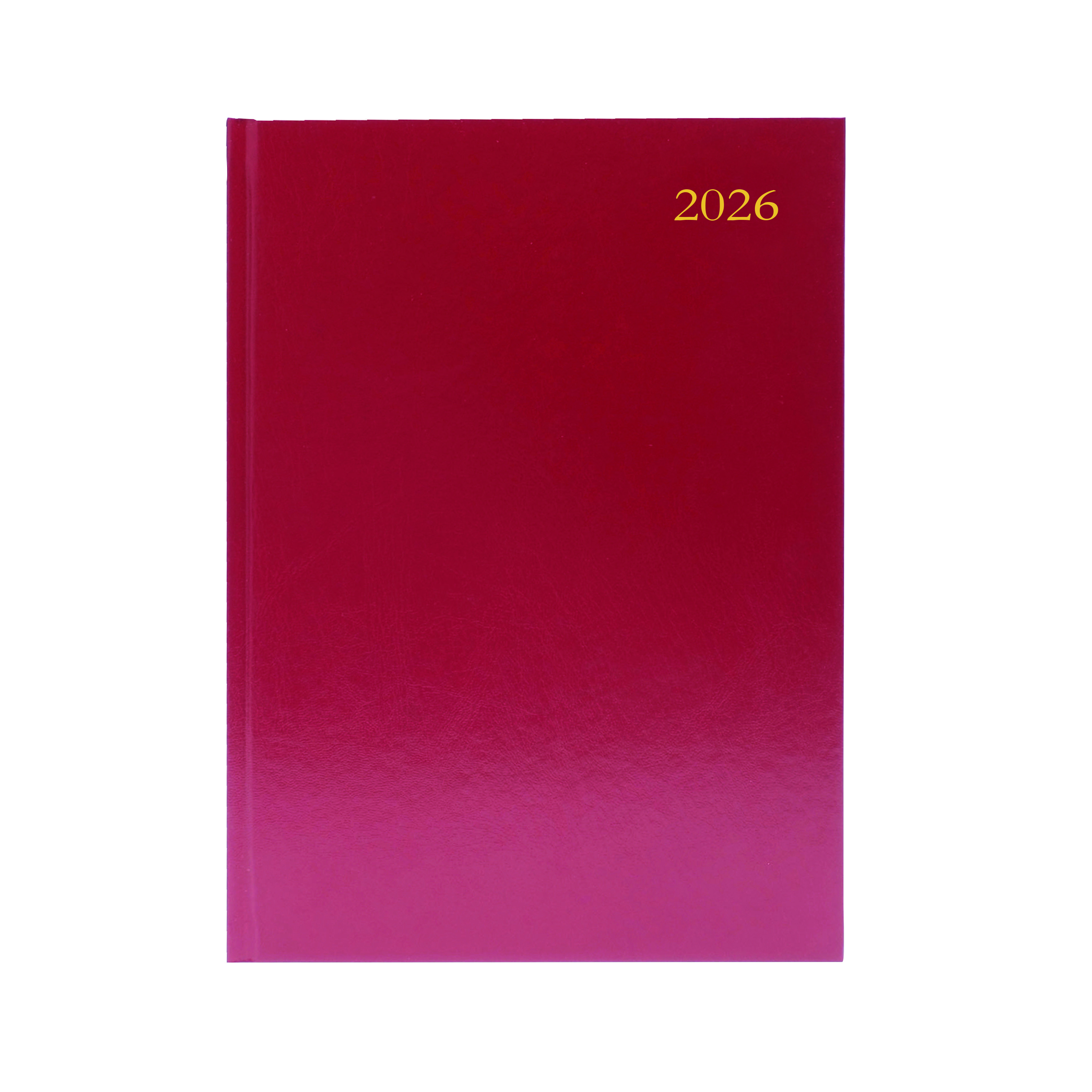 5+Star+Desk+Diary+Week+To+View+A5+Burgundy+2026+KFA53BG26