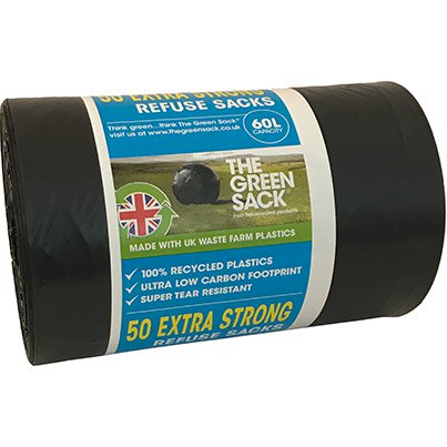 The+Green+Sack+Extra-Strong+Black+60L+Bin+Bag
