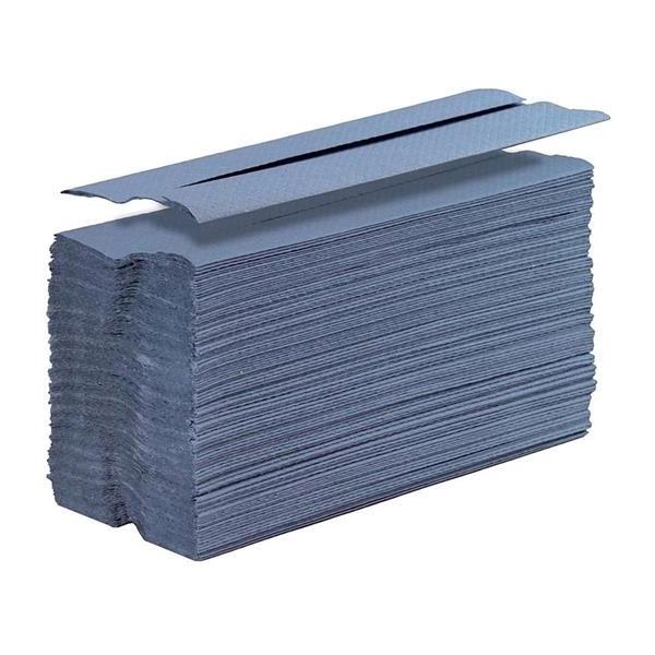 5+Star+Hand+Towel+C-Fold+1-Ply+Recycled+220x305mm+Blue+%28Pack+of+15%29