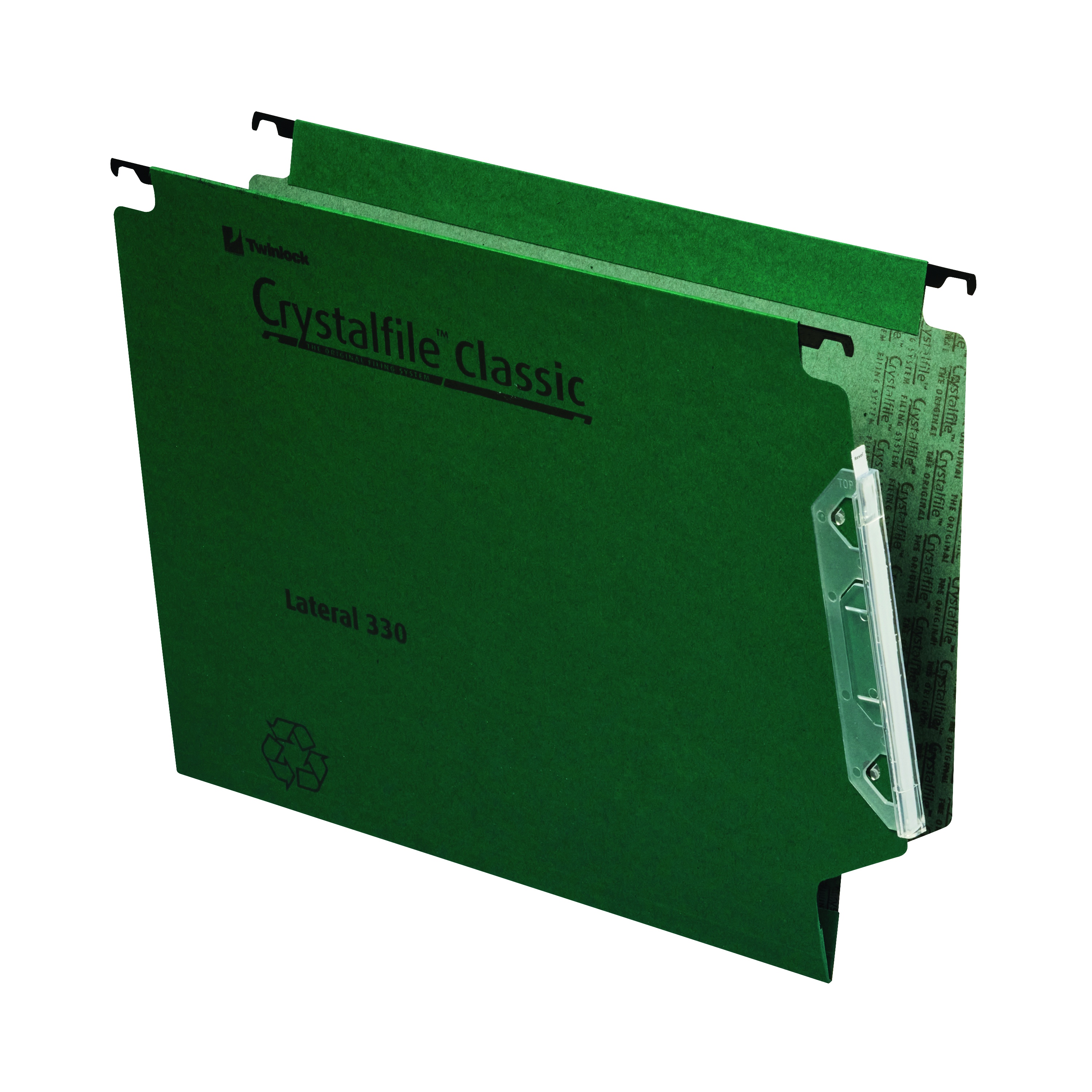 Rexel+Crystalfile+Classic+15mm+Lateral+File+Green+%28Pack+of+50%29+70670