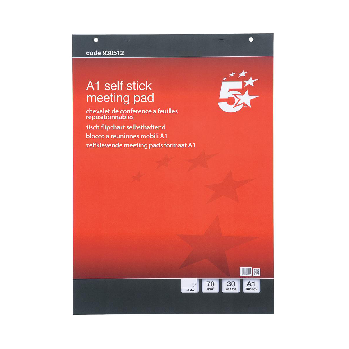 5+Star+Office+Flipchart+Pad+Self-adhesive+30+Sheets+A1+%28Pack+of+2%29