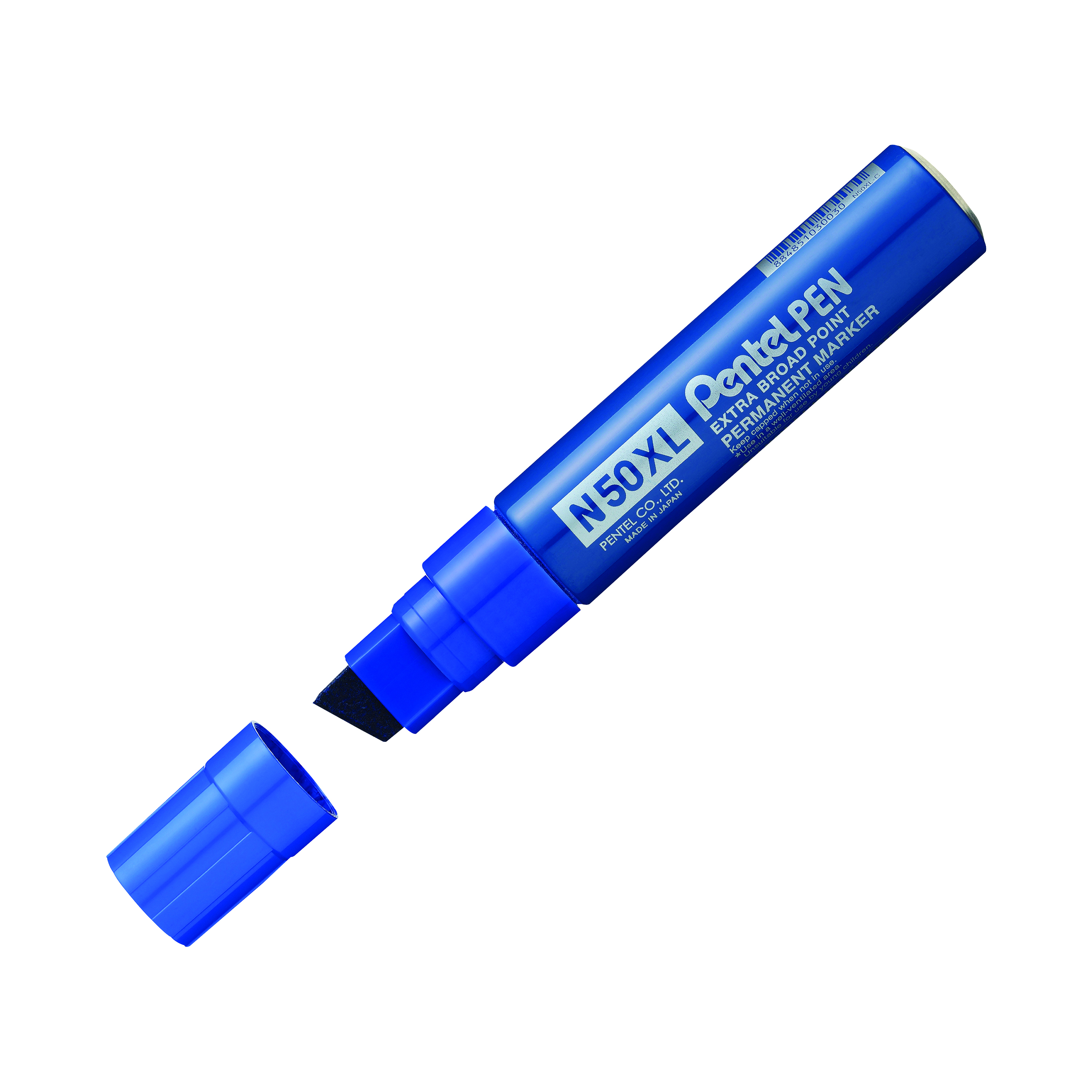 Pentel+N50XL+Marker+Chisel+Tip+Blue+%28Pack+of+6%29+N50XL-C