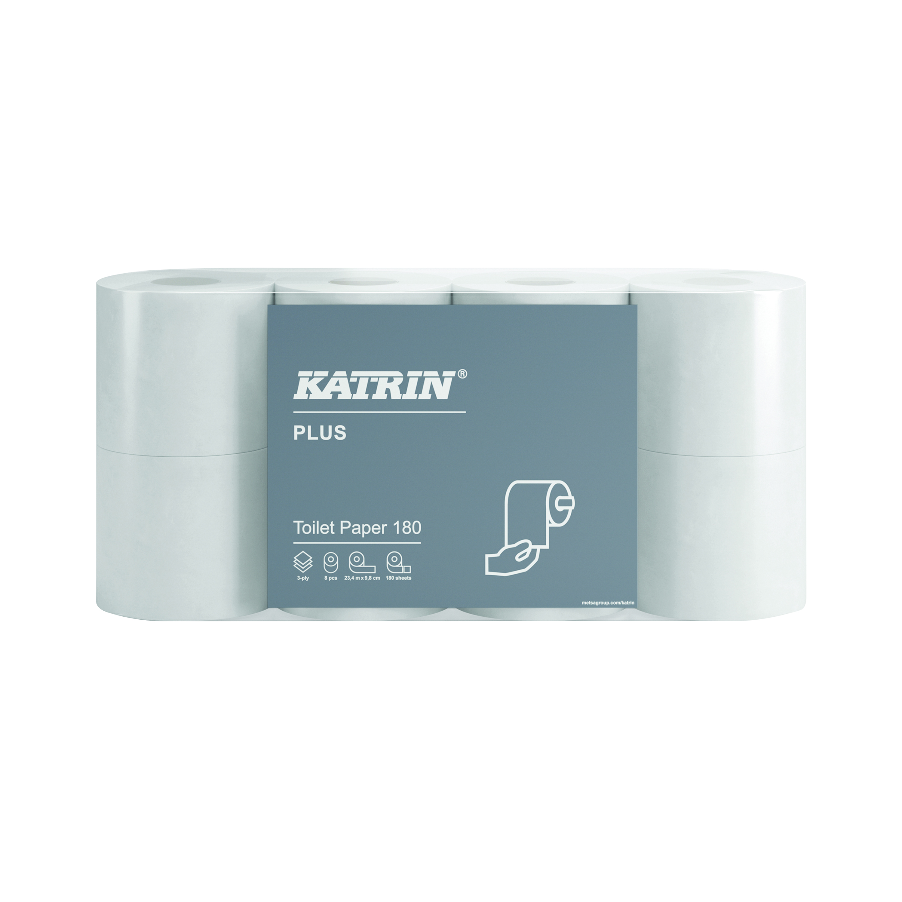 Katrin+Plus+3-Ply+Toilet+Paper+Roll+180+Sheets+7x8+%28Pack+of+56%29+87709