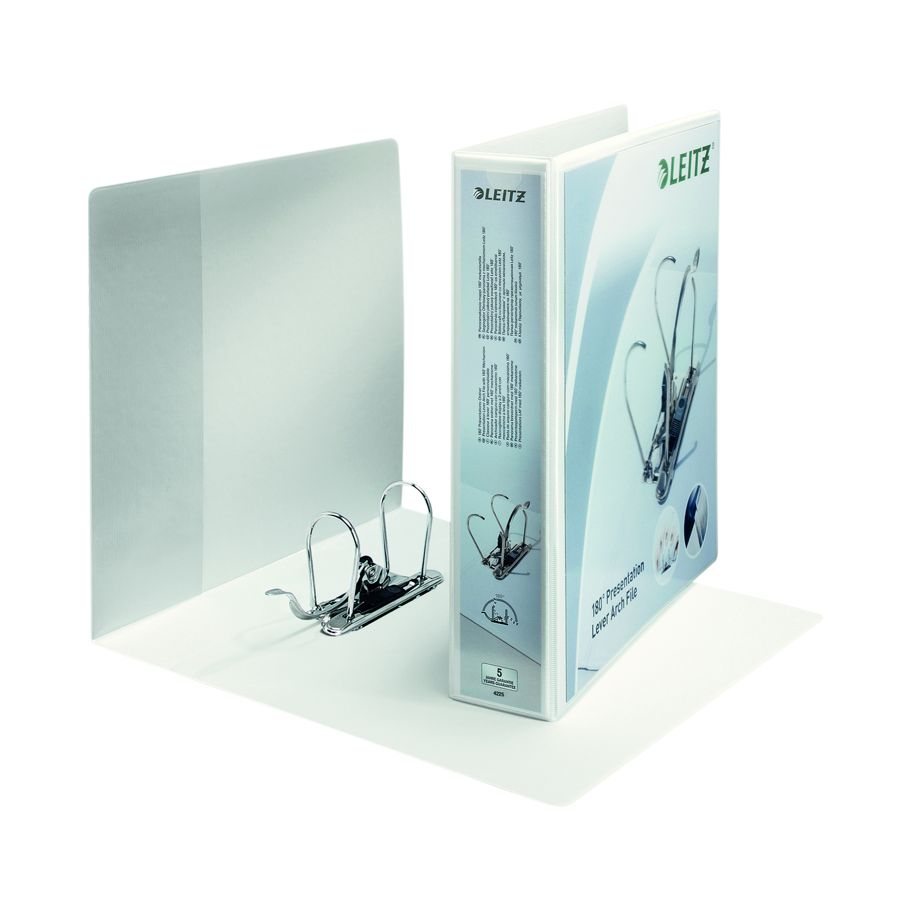 Leitz+180+Presentation+Lever+Arch+80mm+A4+White+%2810+Pack%29+42250001