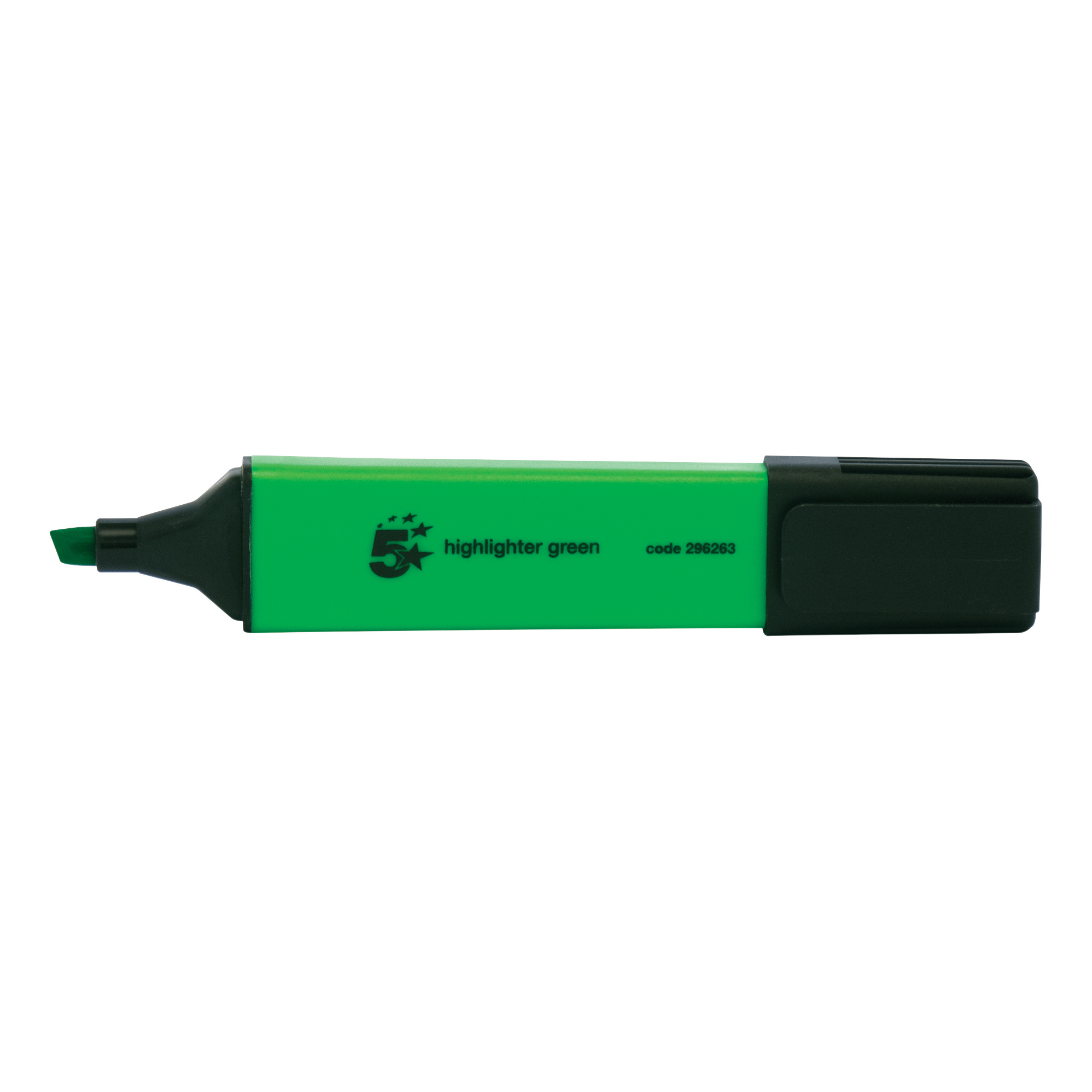 5+Star+Office+Highlighter+Chisel+Tip+1-5mm+Line+Green+%28Pack+of+12%29