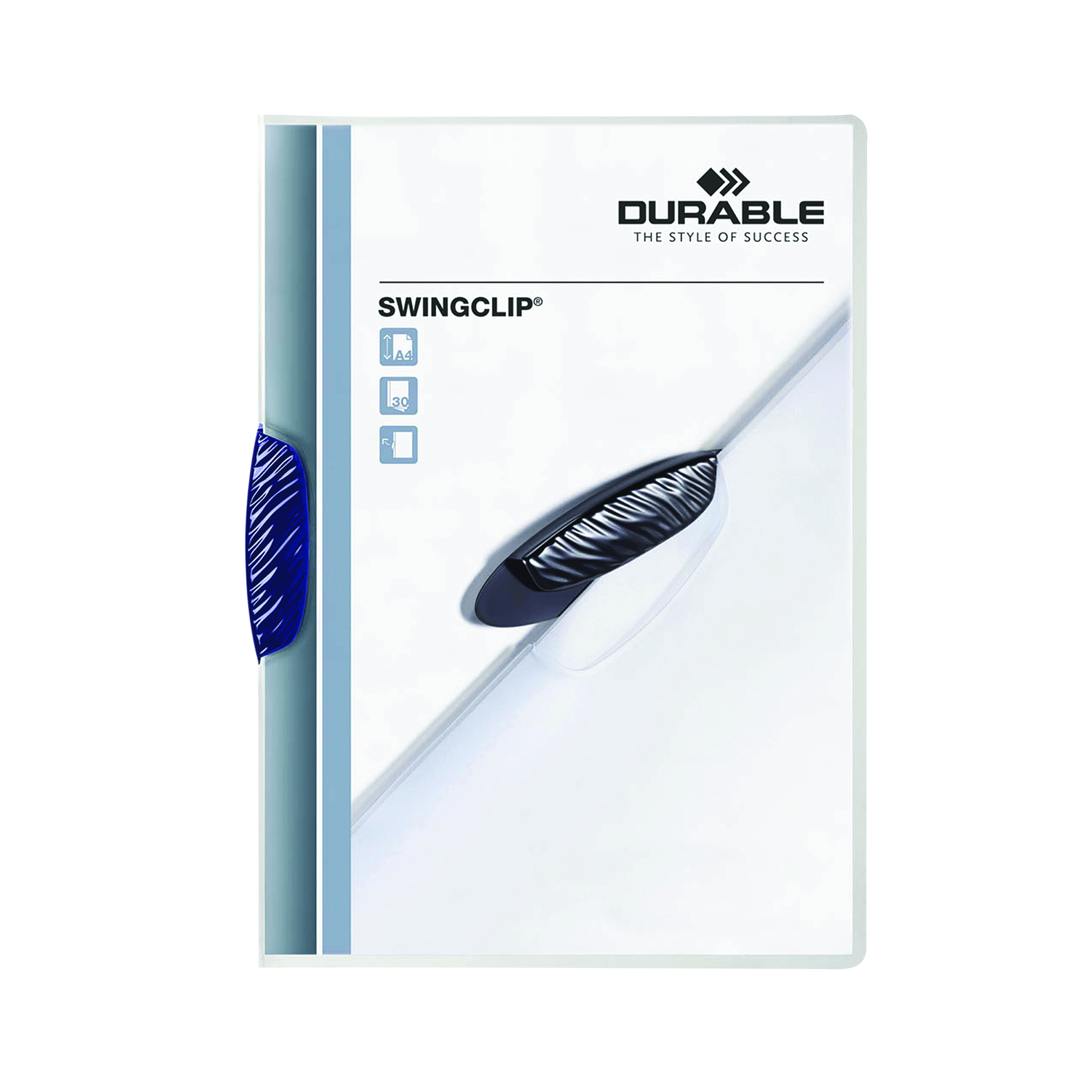 Durable+Clip+Folder+SWINGCLIP+30+A4+Dark+Blue+%28Pack+of+25%29+2260%2F07
