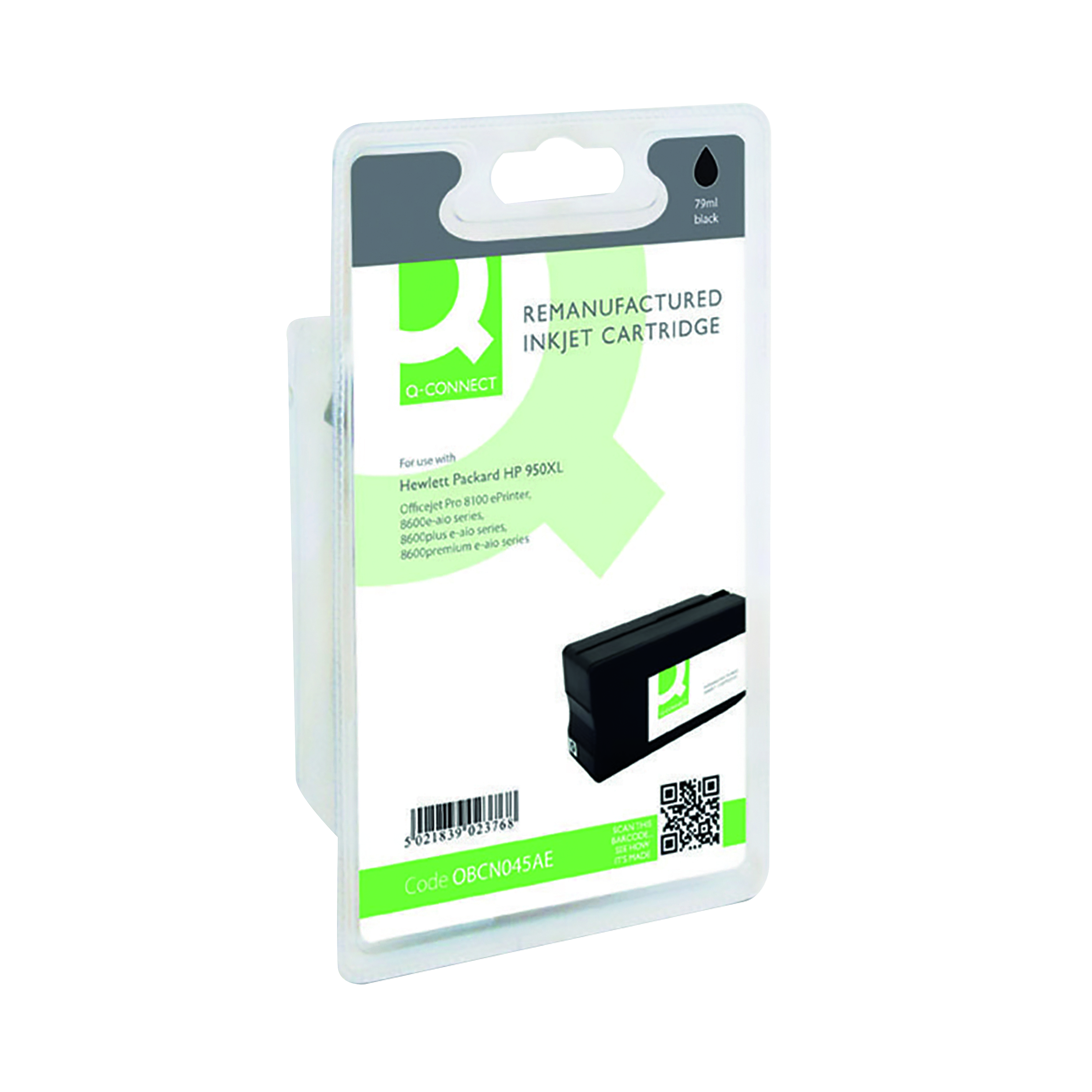 Q-Connect+Remanufactured+Inkjet+Cartridge+Black+For+HP+CN045AE+CN045AE-COMP