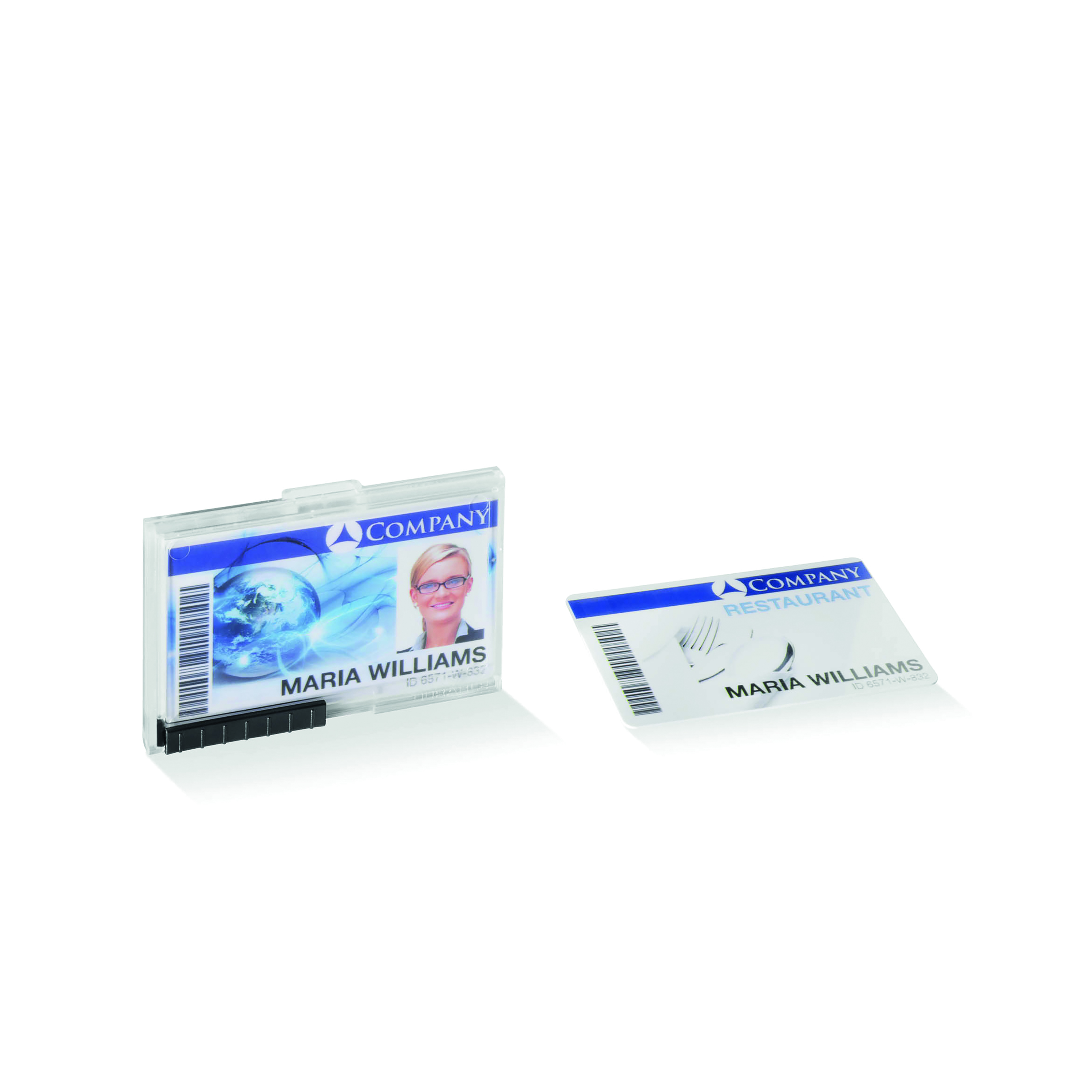 Durable+PUSHBOX+Duo+2+Card+Security+Pass+ID+Holder+Clear+%28Pack+of+10%29+892119