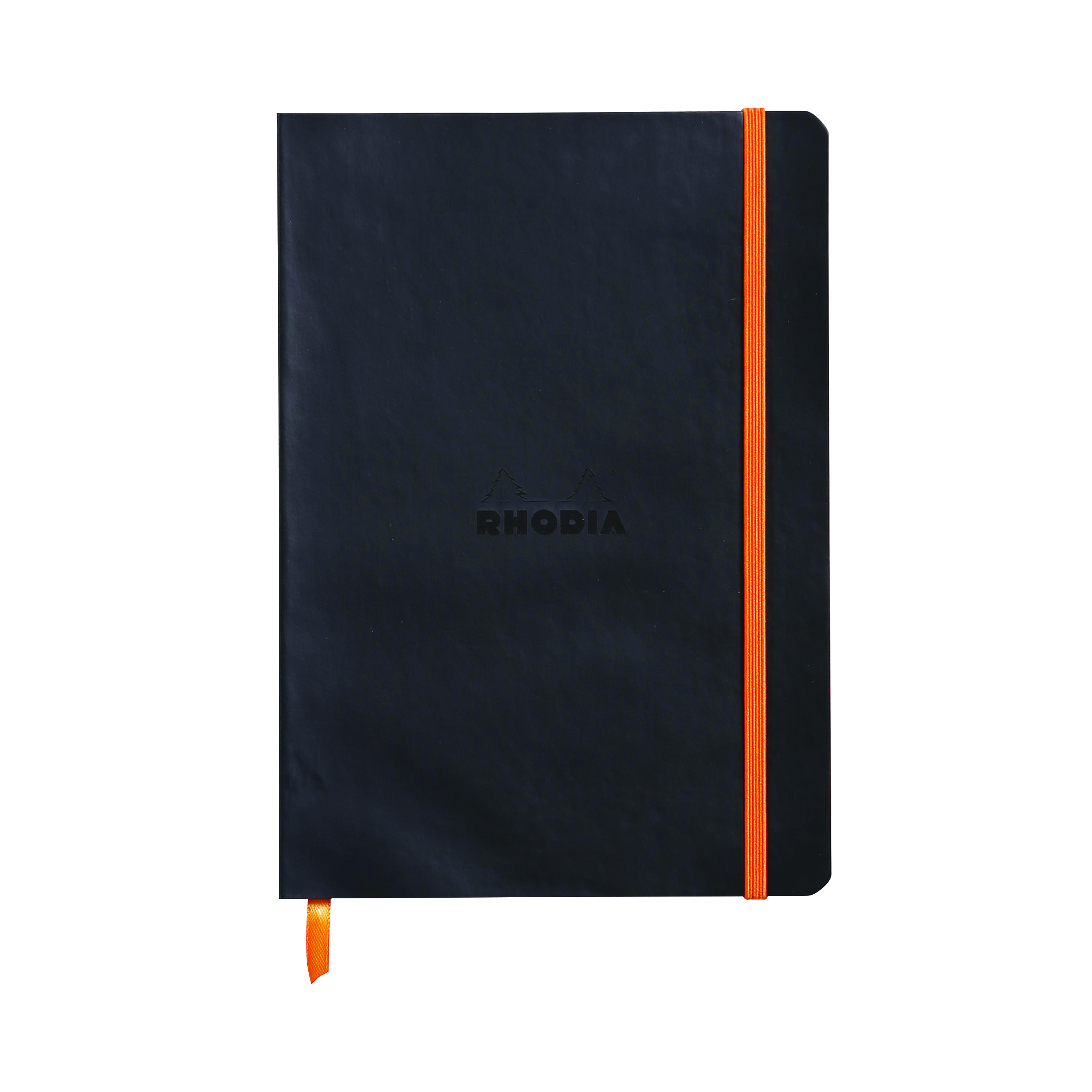 Rhodiarama+Soft+Cover+Notebook+160+Pages+A5+Black+117402C