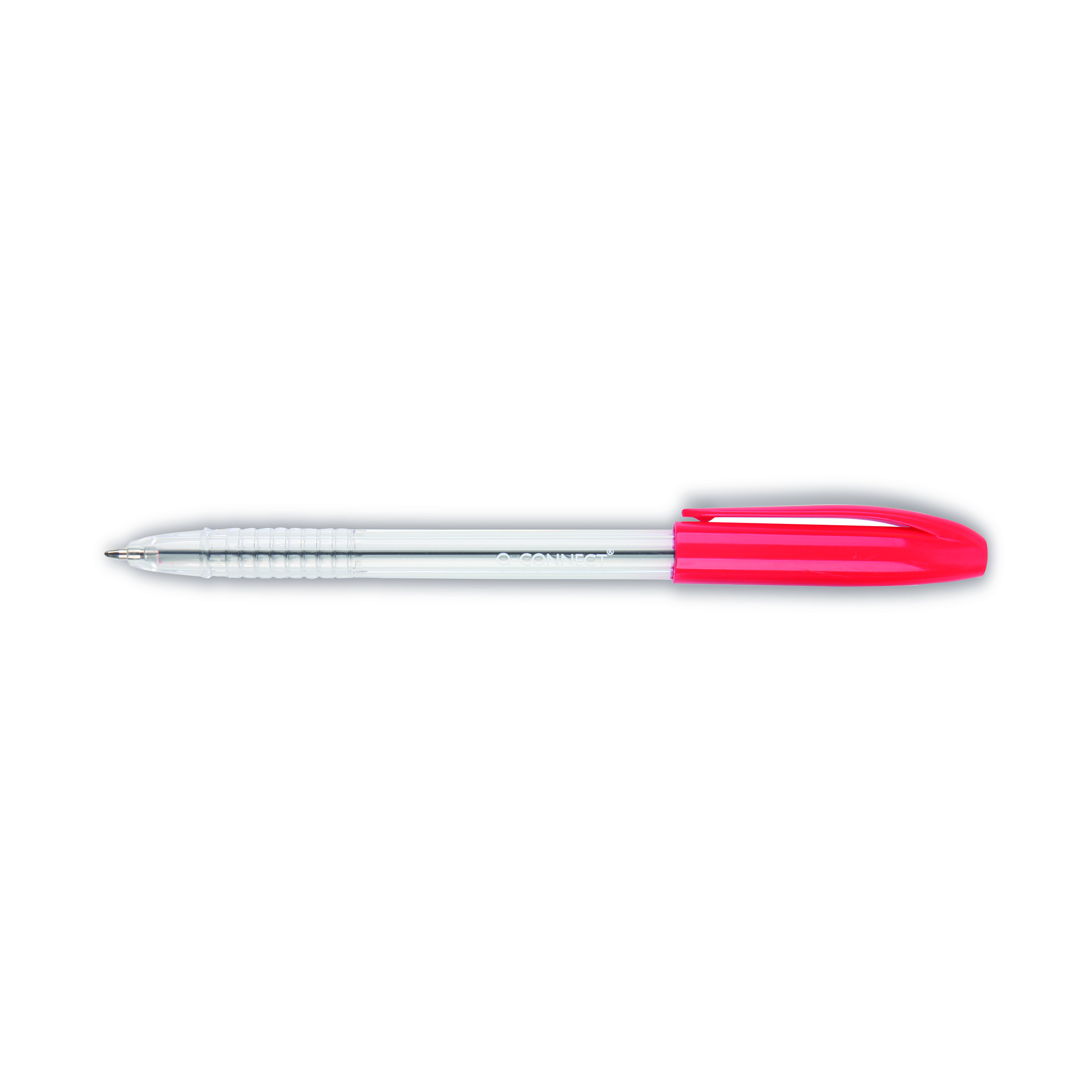 Q-Connect+Grip+Stick+Ballpoint+Pen+Medium+Red+%28Pack+of+20%29+KF02459
