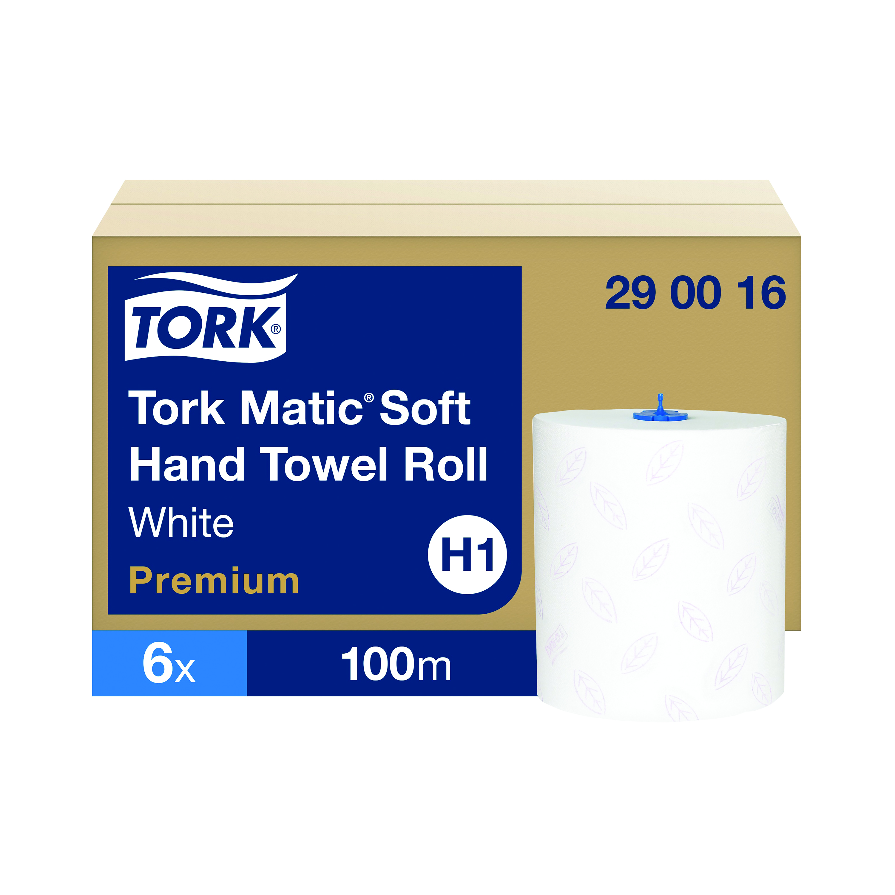 Tork+Matic+Hand+Towel+Roll+H1+White+100m+%28Pack+of+6%29+290016