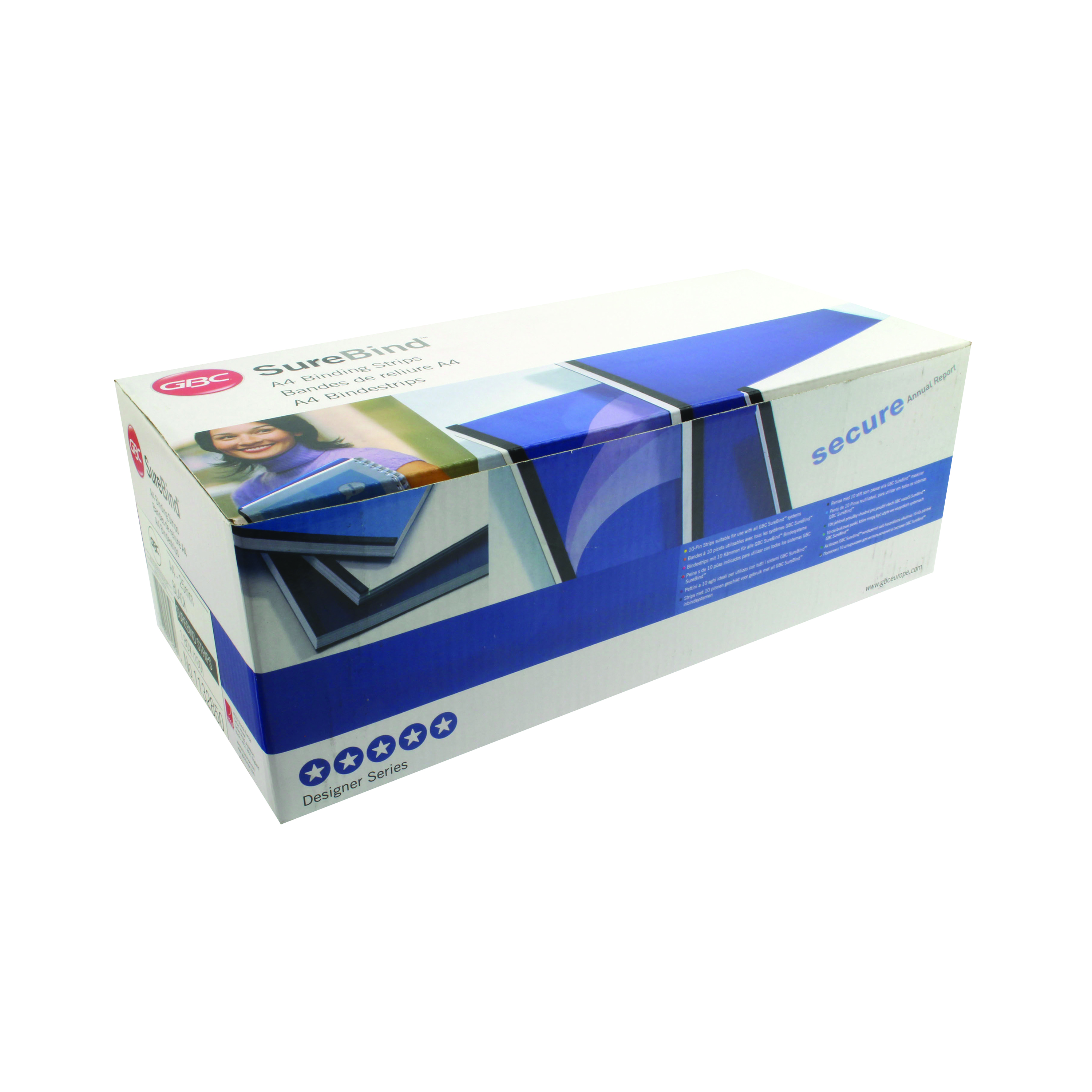 GBC+SureBind+A4+25mm+Binding+Strips+Black+%28Pack+of+100%29+1132850