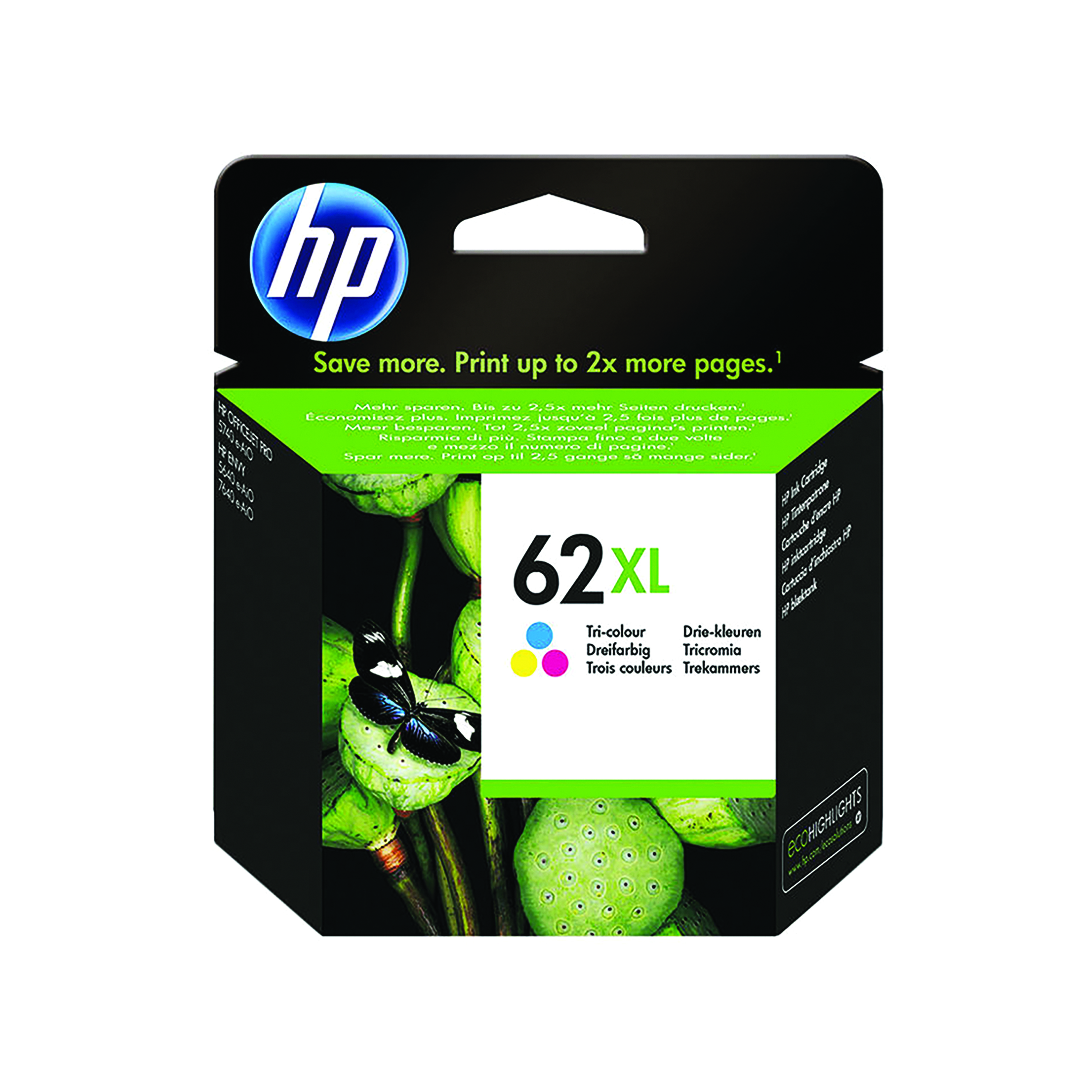 HP+62XL+Original+Ink+Cartridge+High+Yield+Tri-color+C2P07AE