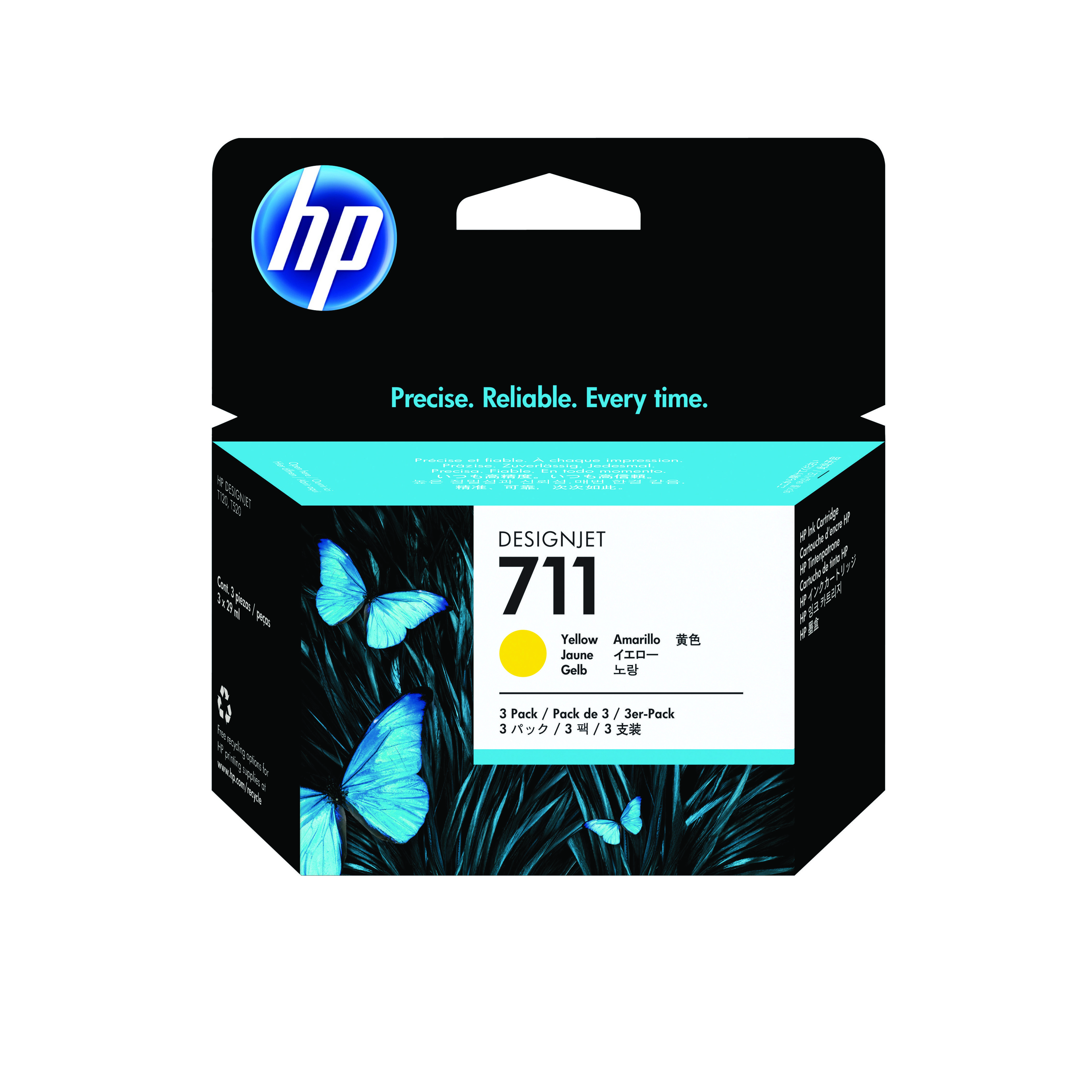 HP+711+Original+Ink+Cartridge+29-ml+Yellow+3-pack+CZ136A