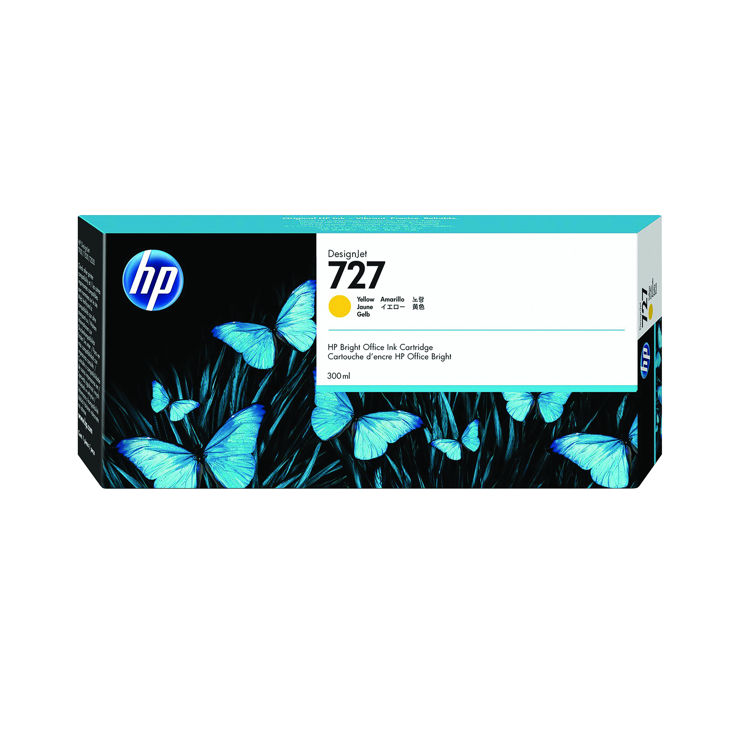HP+727+DesignJet+Ink+Cartridge+300-ml+Yellow+F9J78A