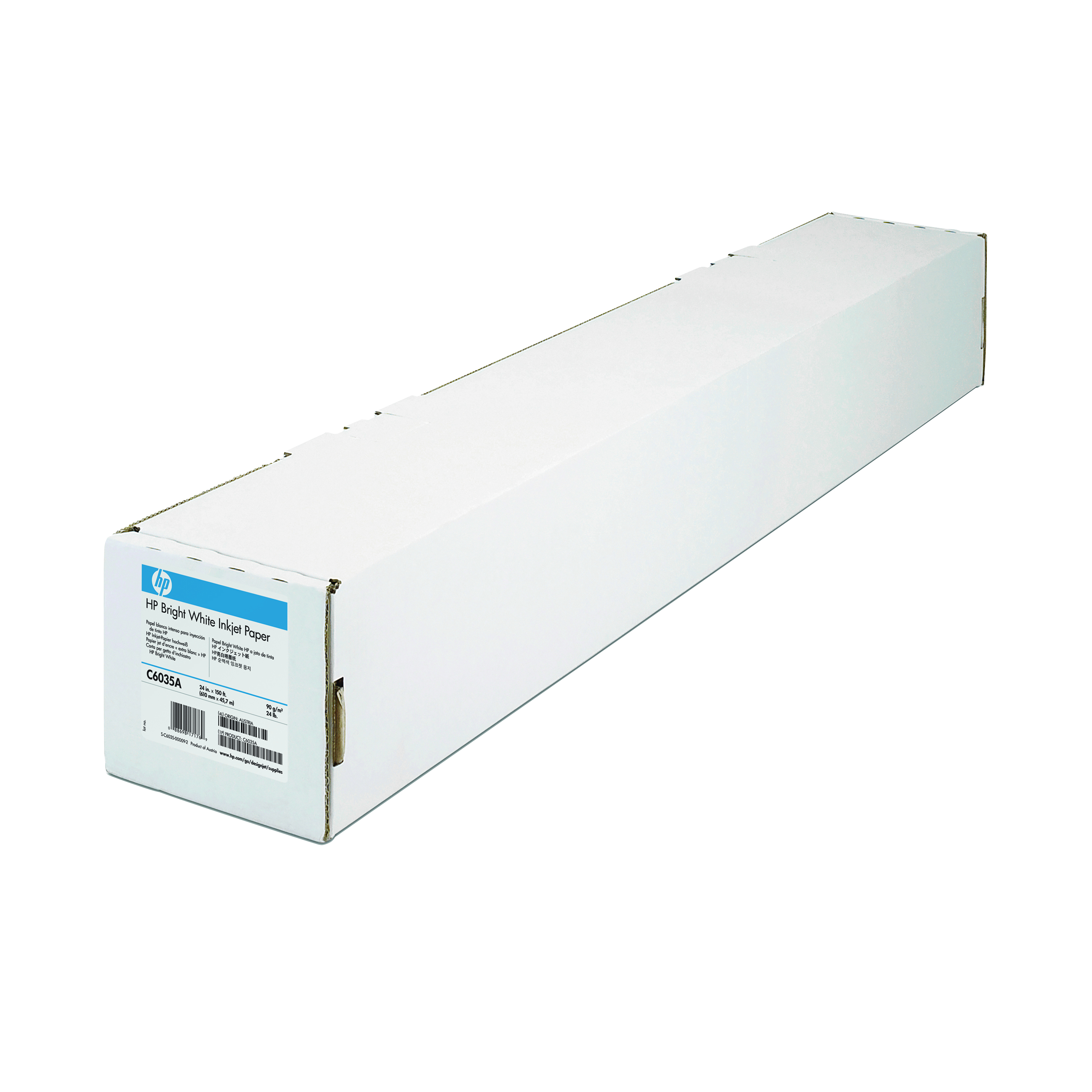 HP+Designjet+Plotter+Paper+841mm+x+45.7m+Roll+90gsm+Bright+White+Q1444A
