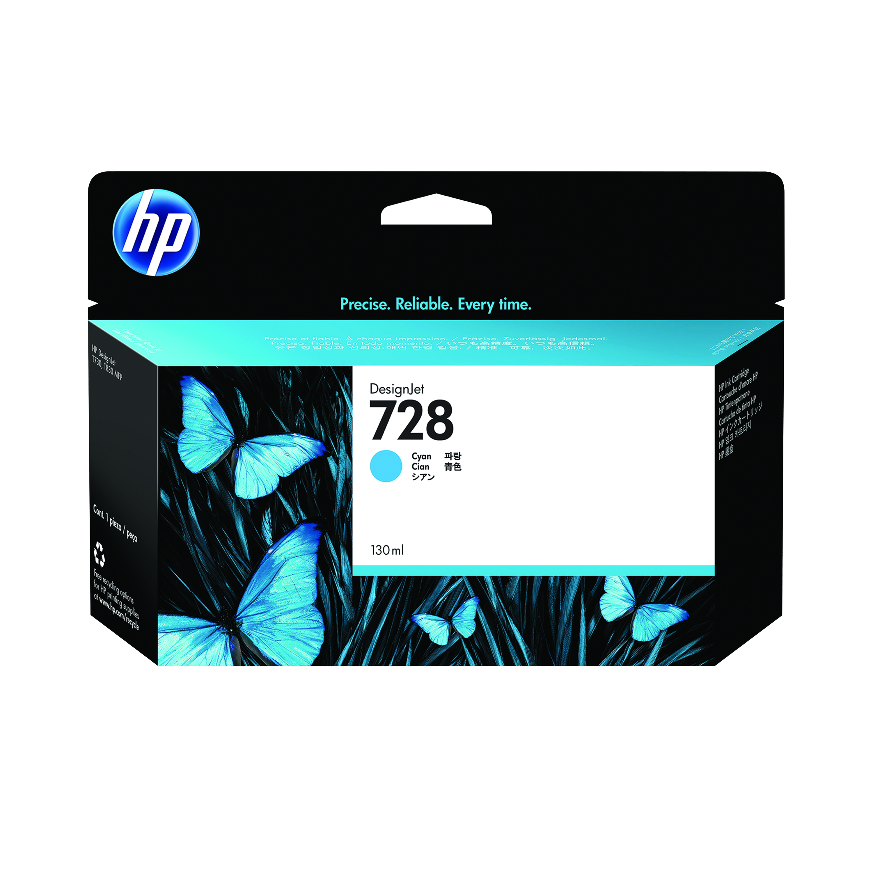 HP+728+DesignJet+Ink+Cartridge+130-ml+Cyan+F9J67A