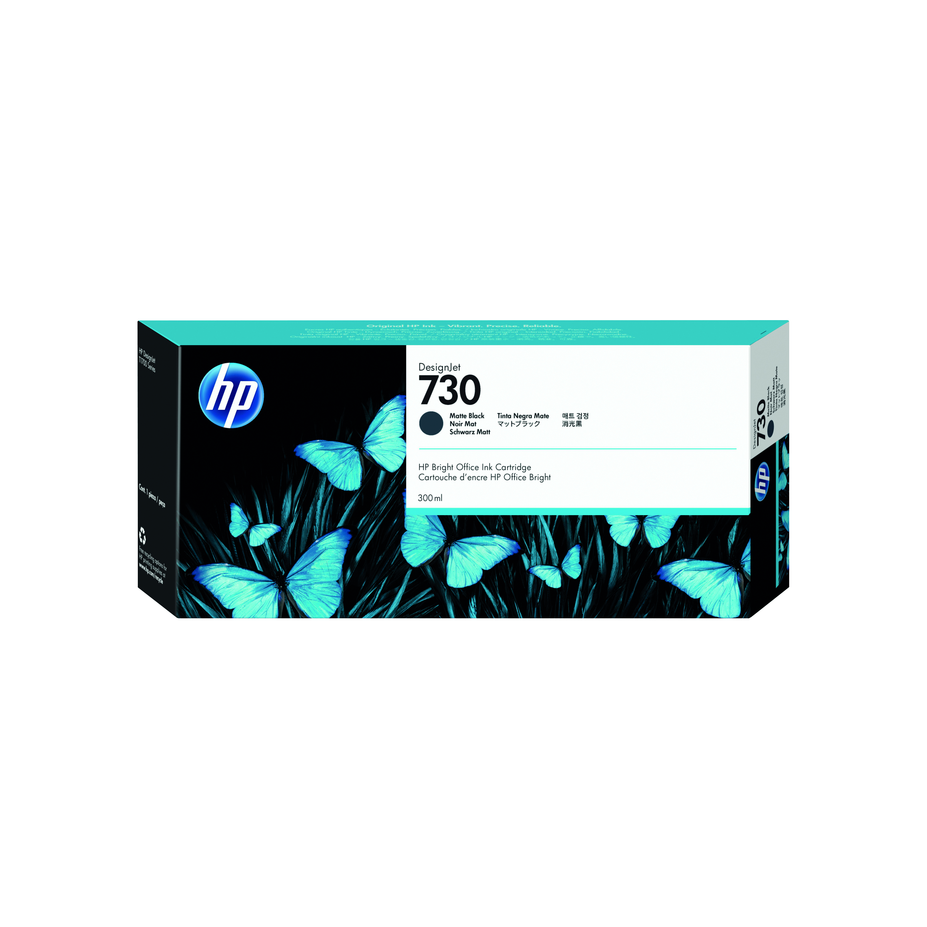 HP+730+DesignJet+Ink+Cartridge+300-ml+Matte+Black+P2V71A
