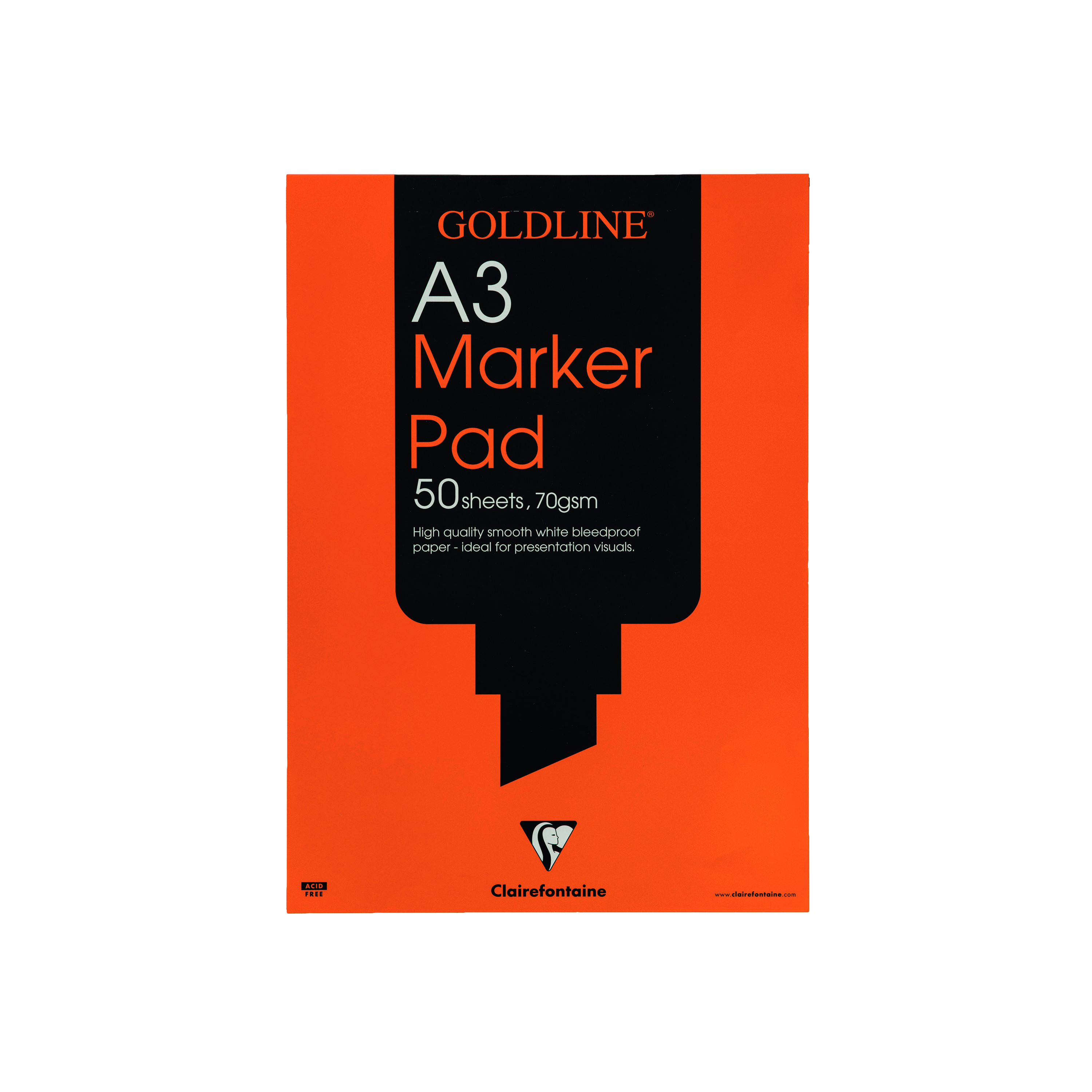 Clairefontaine+Goldline+30+Sheet+70gsm+Marker+Pad+A3+White+GPB1A3