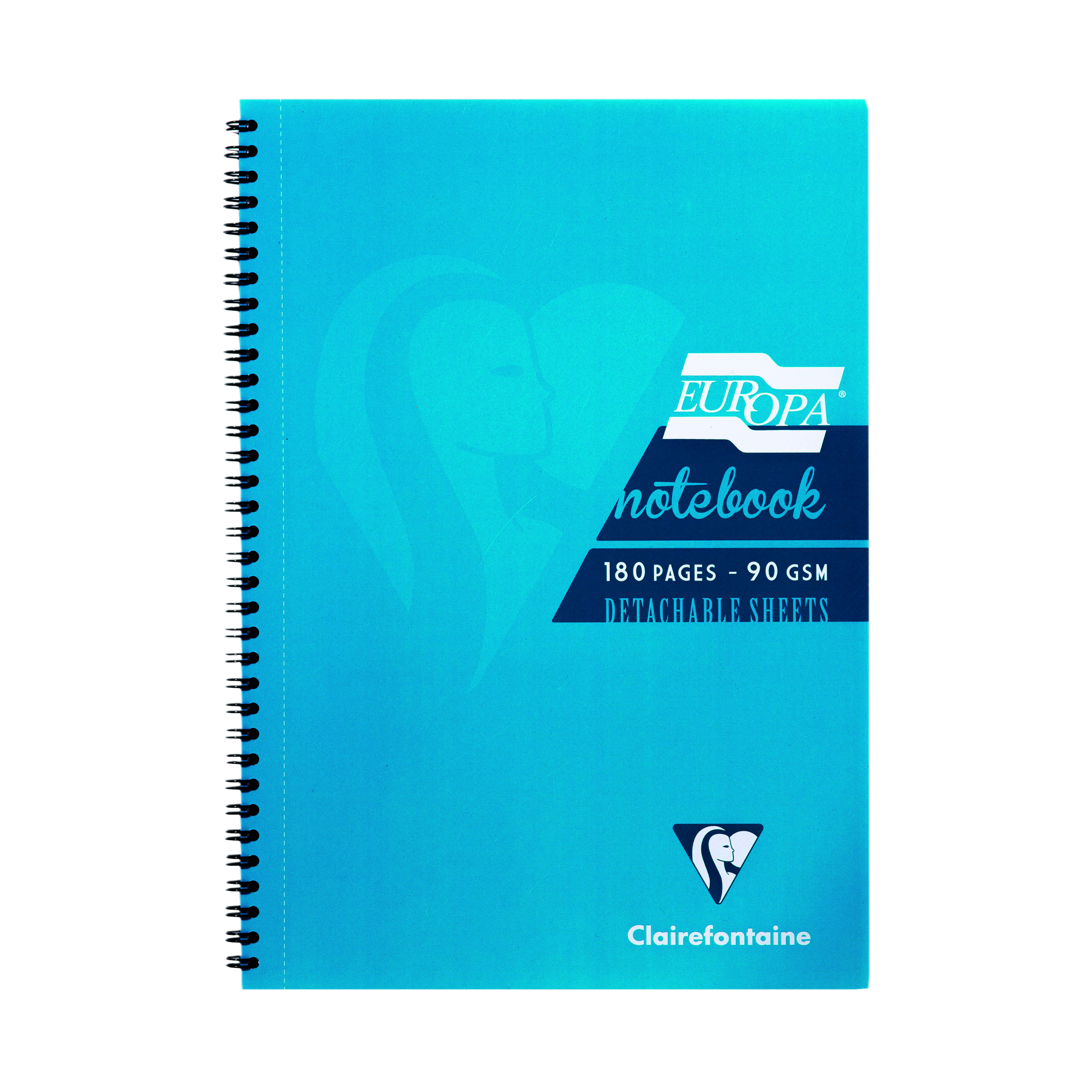 Clairefontaine+Europa+Notebook+180+Pages+A4+Turquoise+%28Pack+of+5%29+5802Z