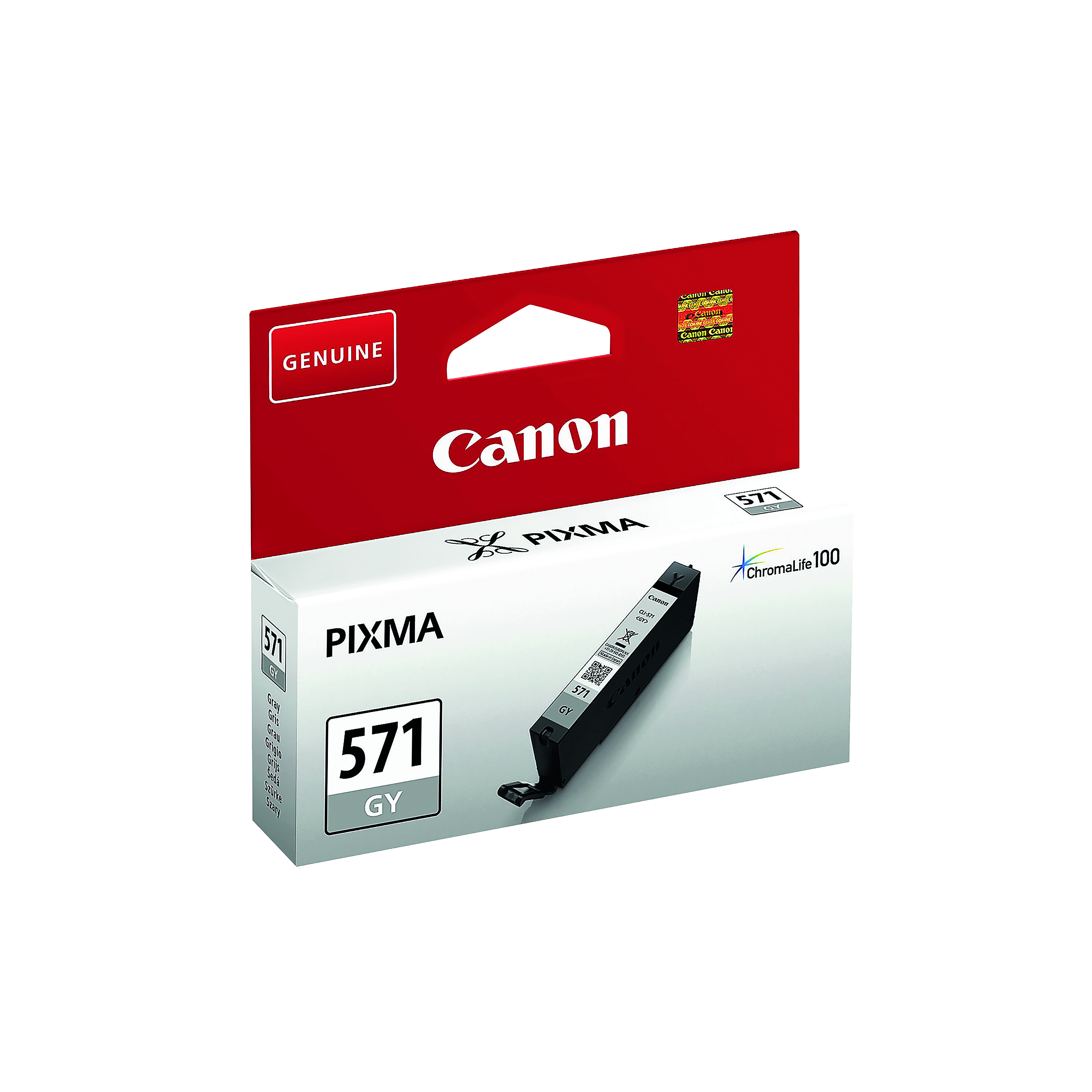 Canon+CLI-571GY+Ink+Cartridge+Grey+0389C001