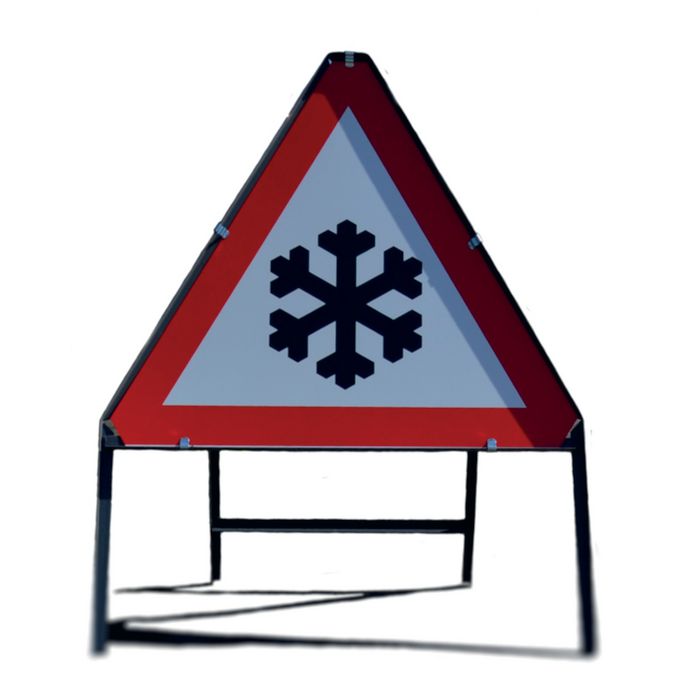 Winter+Hazard+Snow+and+Ice+Warning+Sign+750mm+Red%2FWhite+403077