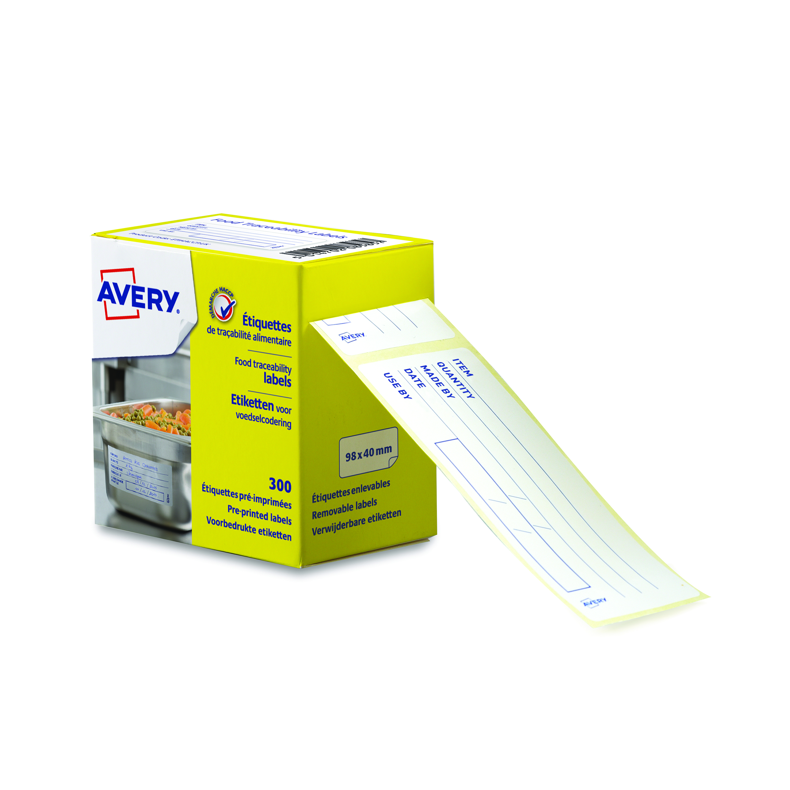 Avery+Printed+Food+Traceability+Labels+98x40mm+%28Pack+of+300%29+ETIHACCP.UK