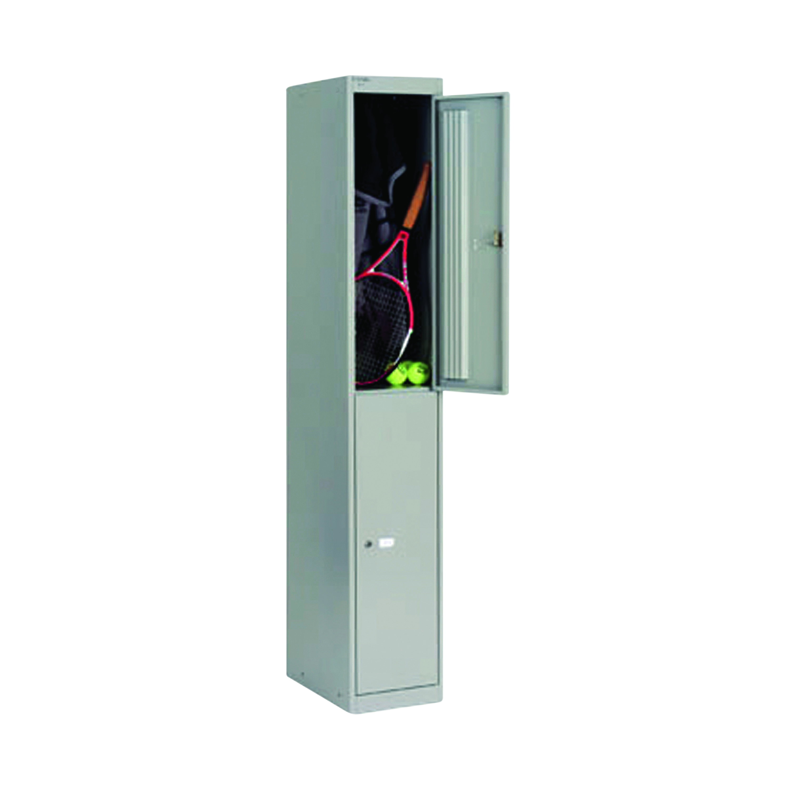 Bisley+2+Door+Locker+305x457x1802mm+Goose+Grey+CLK182+GOOSE