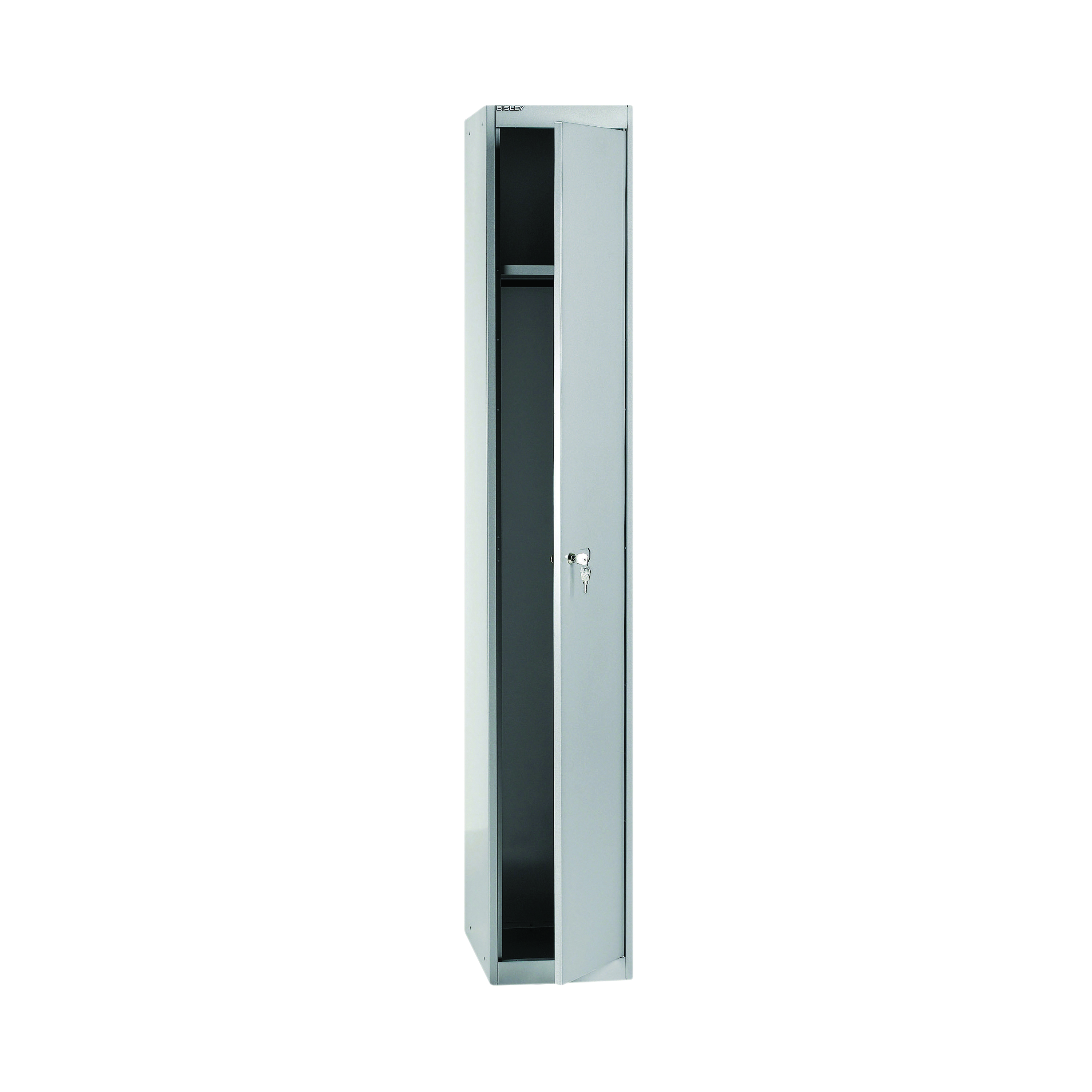 Bisley+1+Door+Locker+305x305x1802mm+Goose+Grey+CLK121+GOOSE