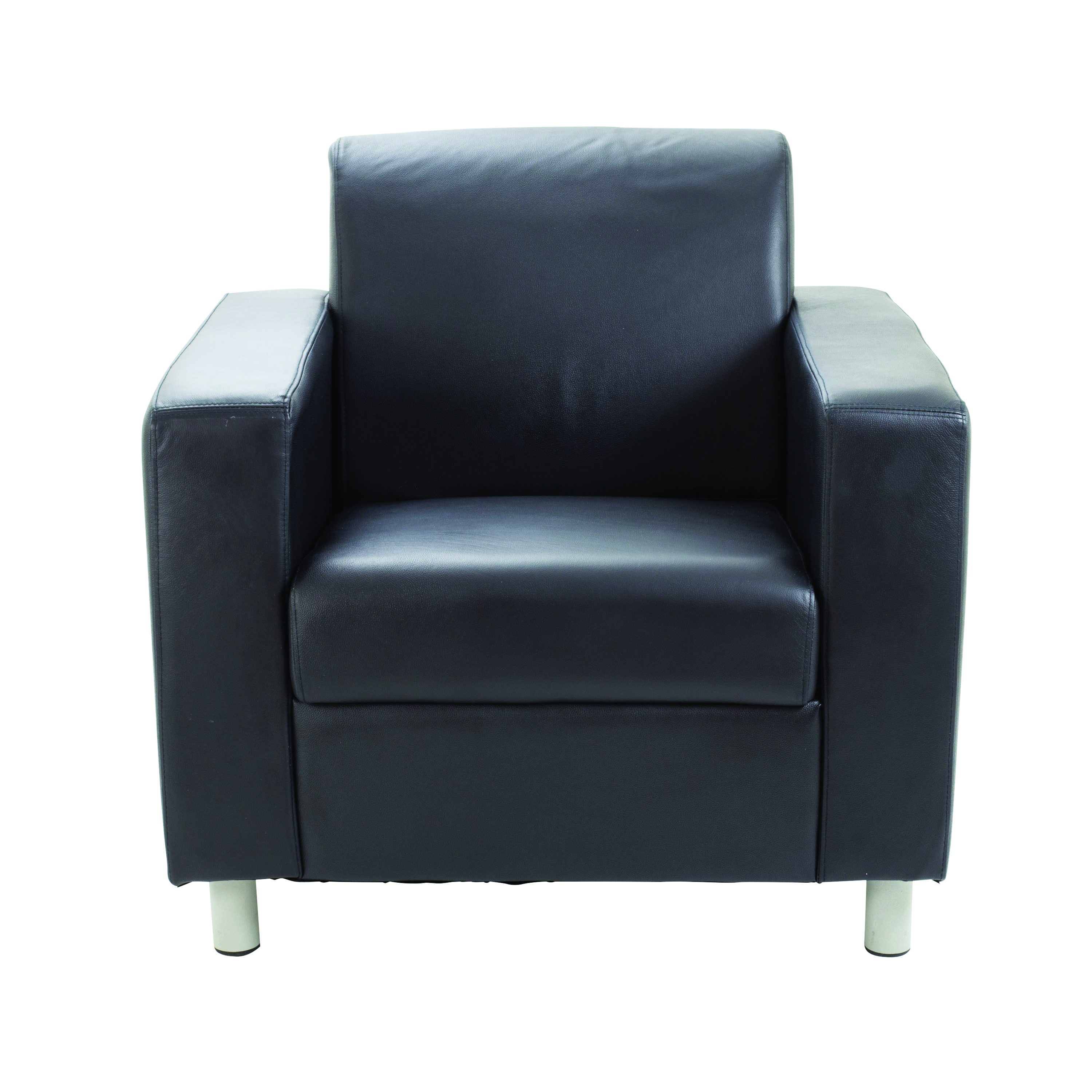 Avior+Executive+Reception+Armchair+850x790x810mm+Leather+Faced+Black+KF03529
