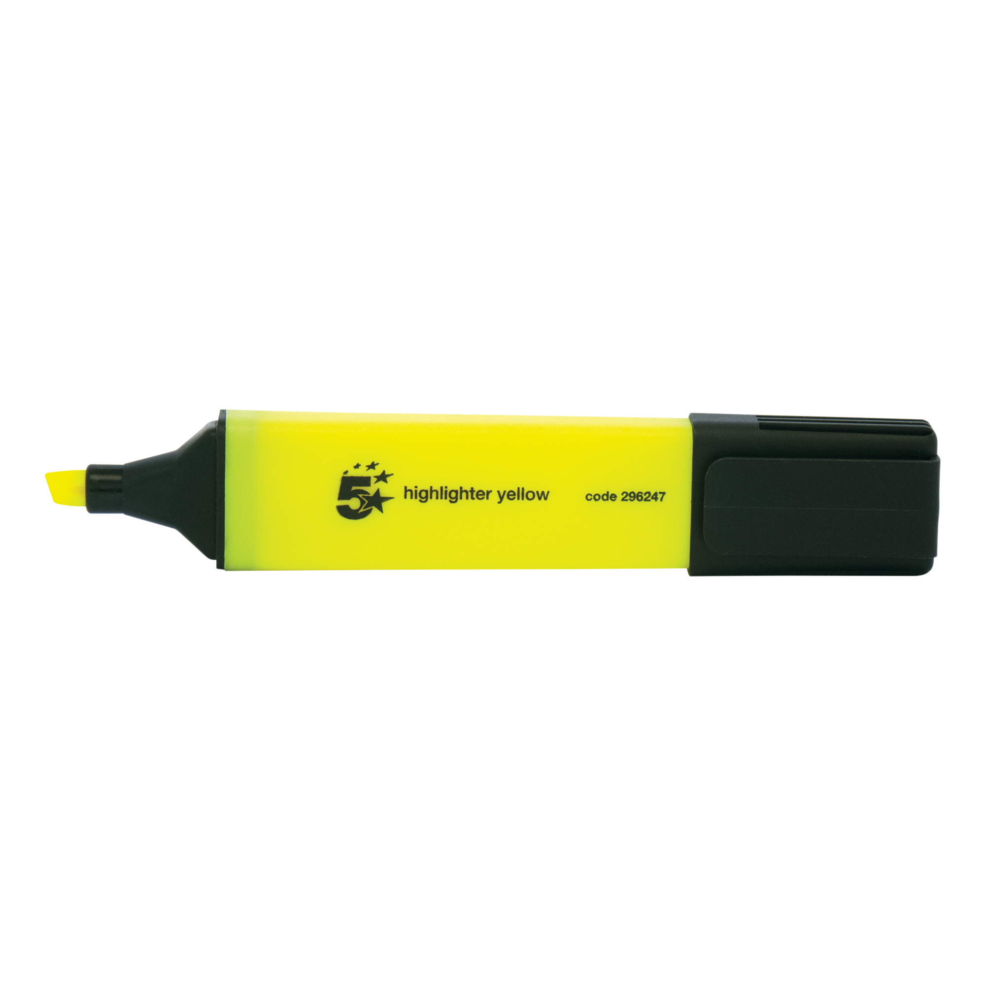 5+Star+Office+Highlighter+Chisel+Tip+1-5mm+Line+Yellow+%28Pack+of+12%29