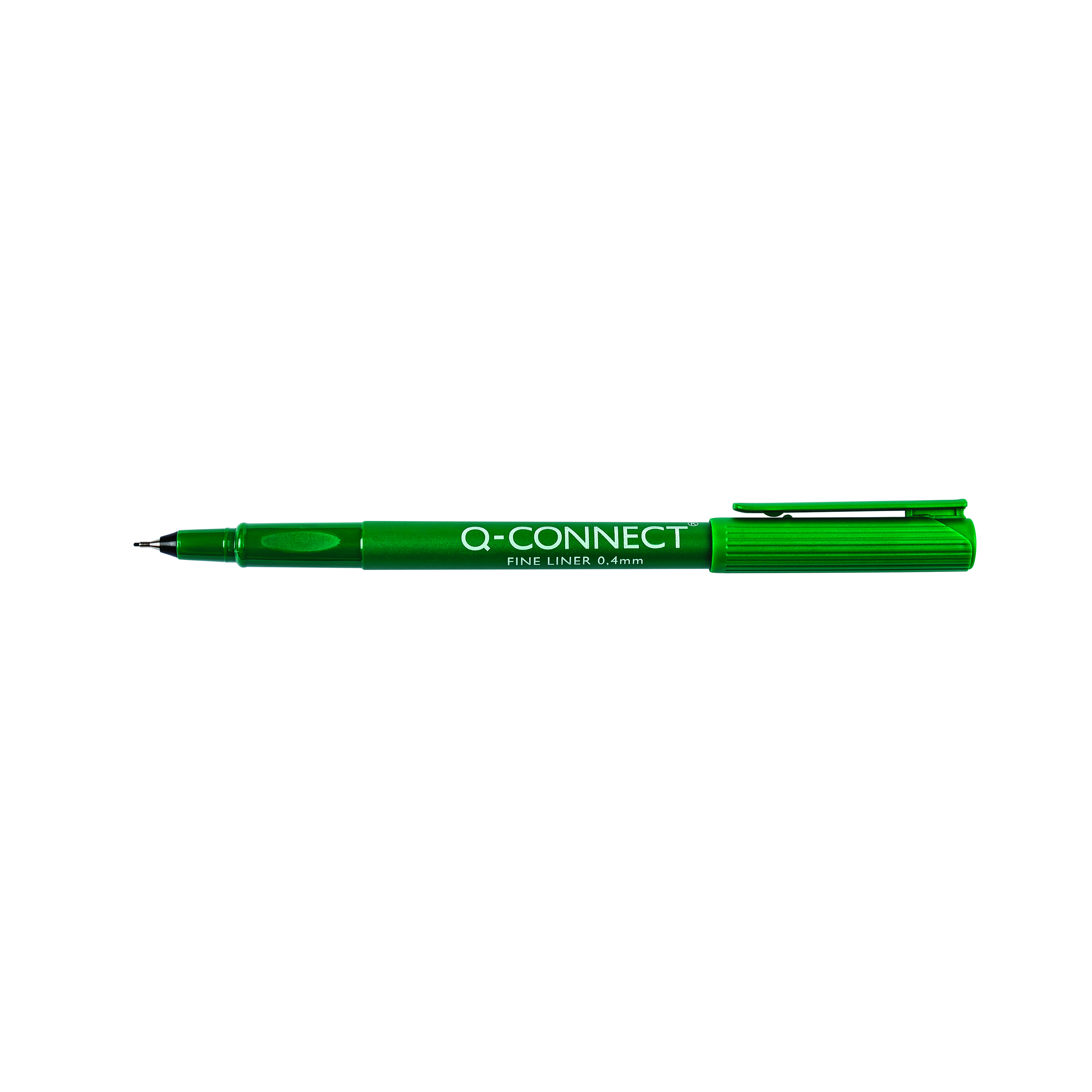 Q-Connect+Fineliner+Pen+0.4mm+Green+%28Pack+of+10%29+KF25010