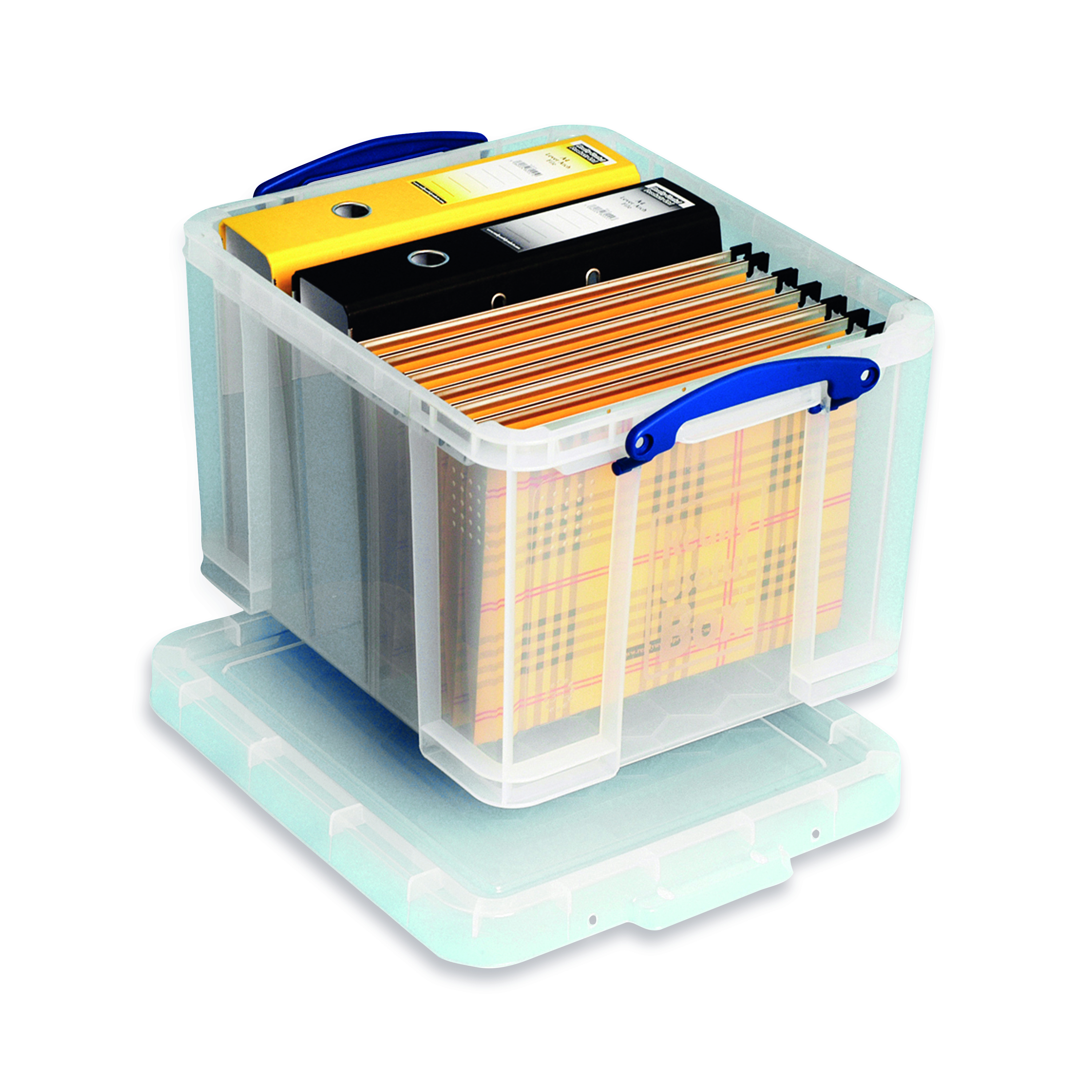 Really+Useful+35L+Plastic+Storage+Box+With+Lid+W480xD390xH310mm+Clear+35C