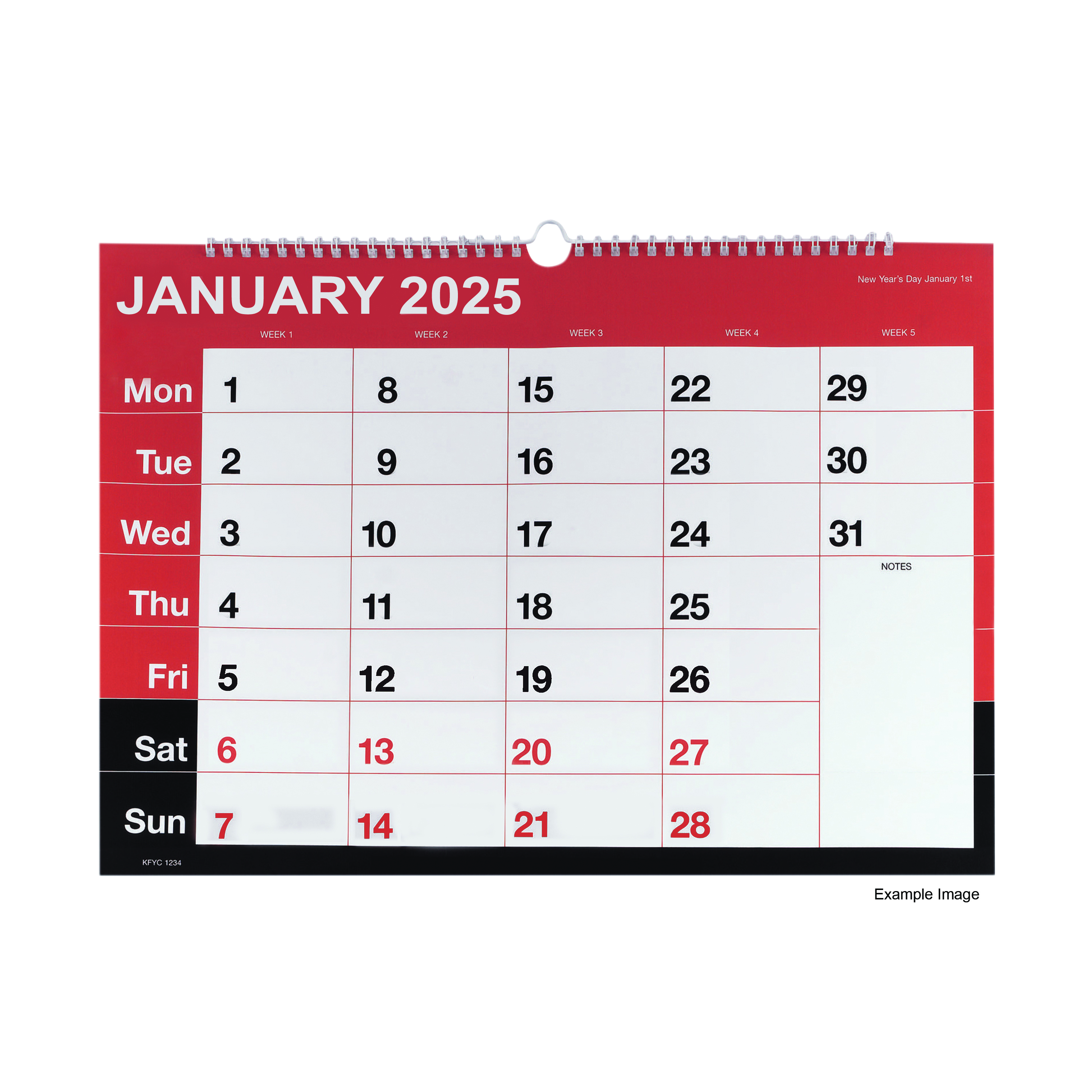 Wirebound+Month+To+View+Calendar+A3+2025+KFYC2325