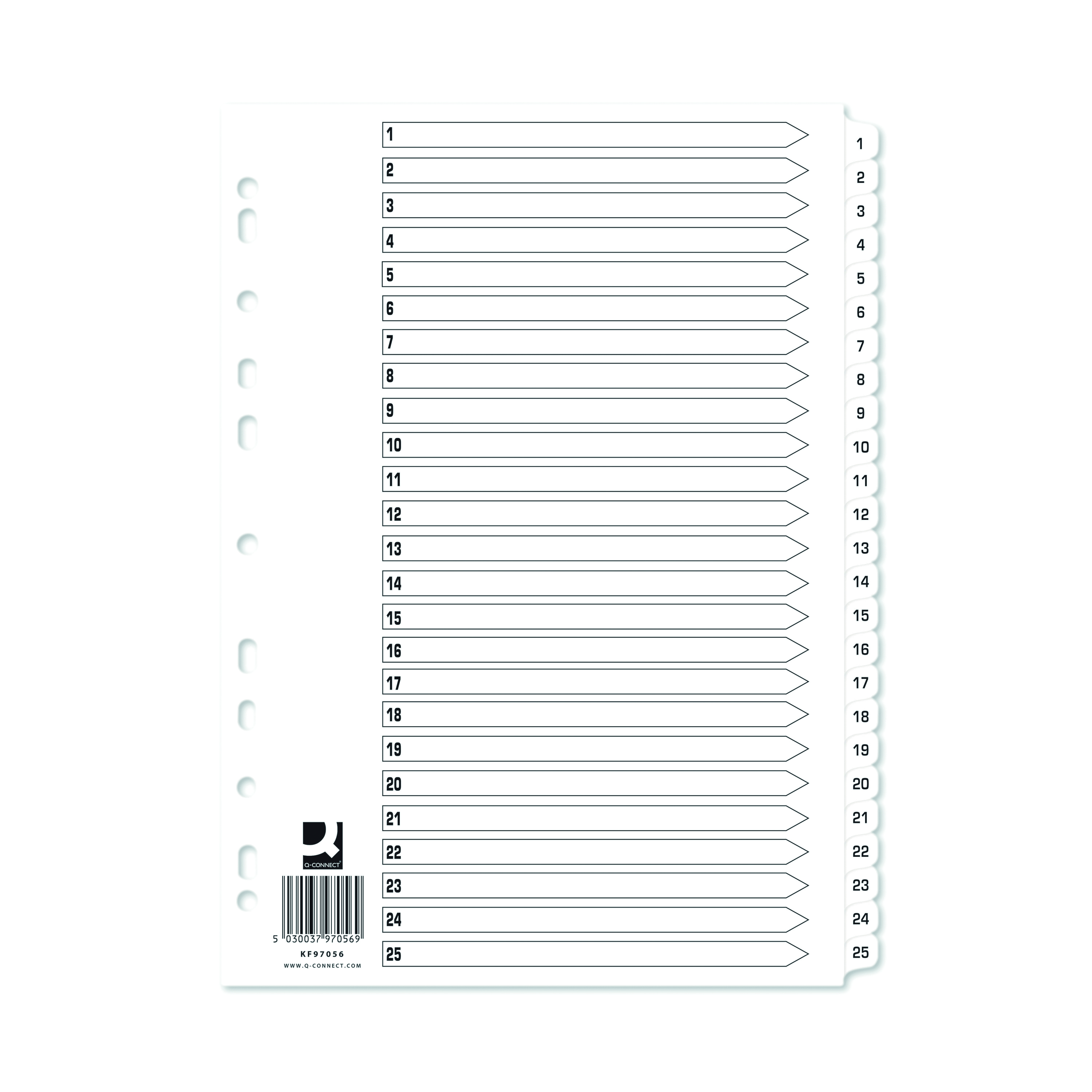 Q-Connect+A4+1-25+Mylar+Index+%2810+Pack%29+KF97056Q