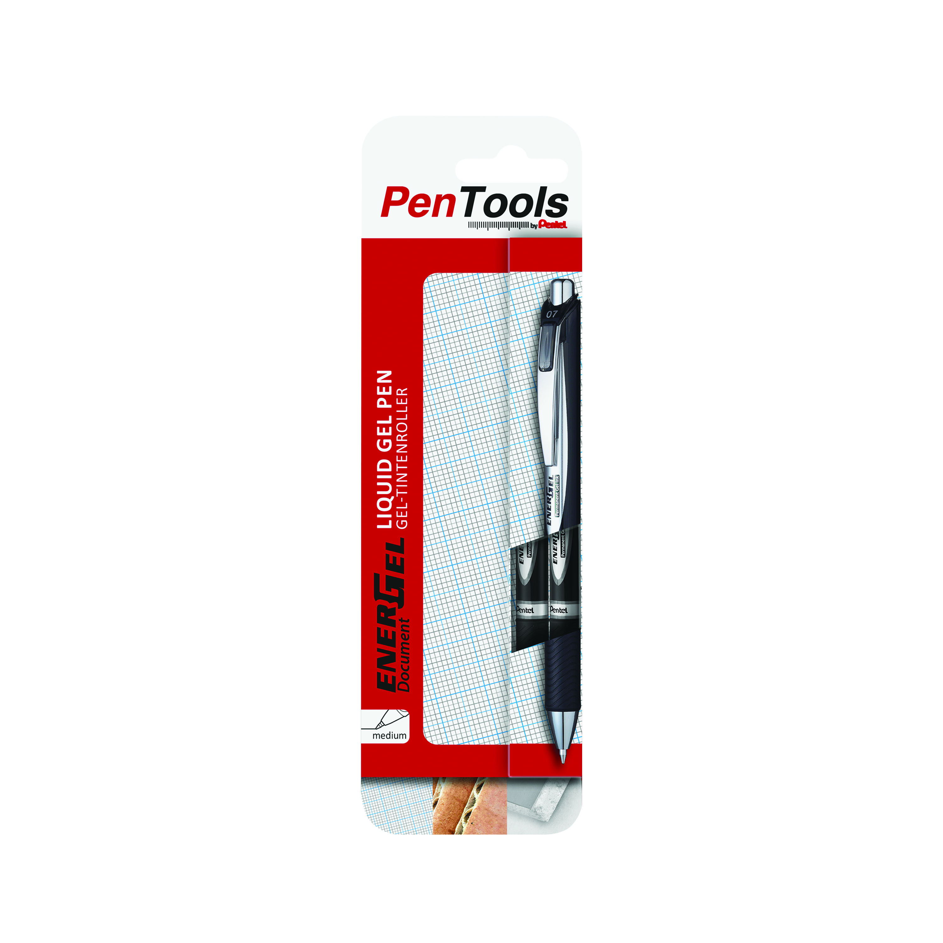 Pentel+EnerGel+XM+Rollerball+Permanent+0.7+Black+%28Pack+of+2%29+BLP77-PRO2AEU