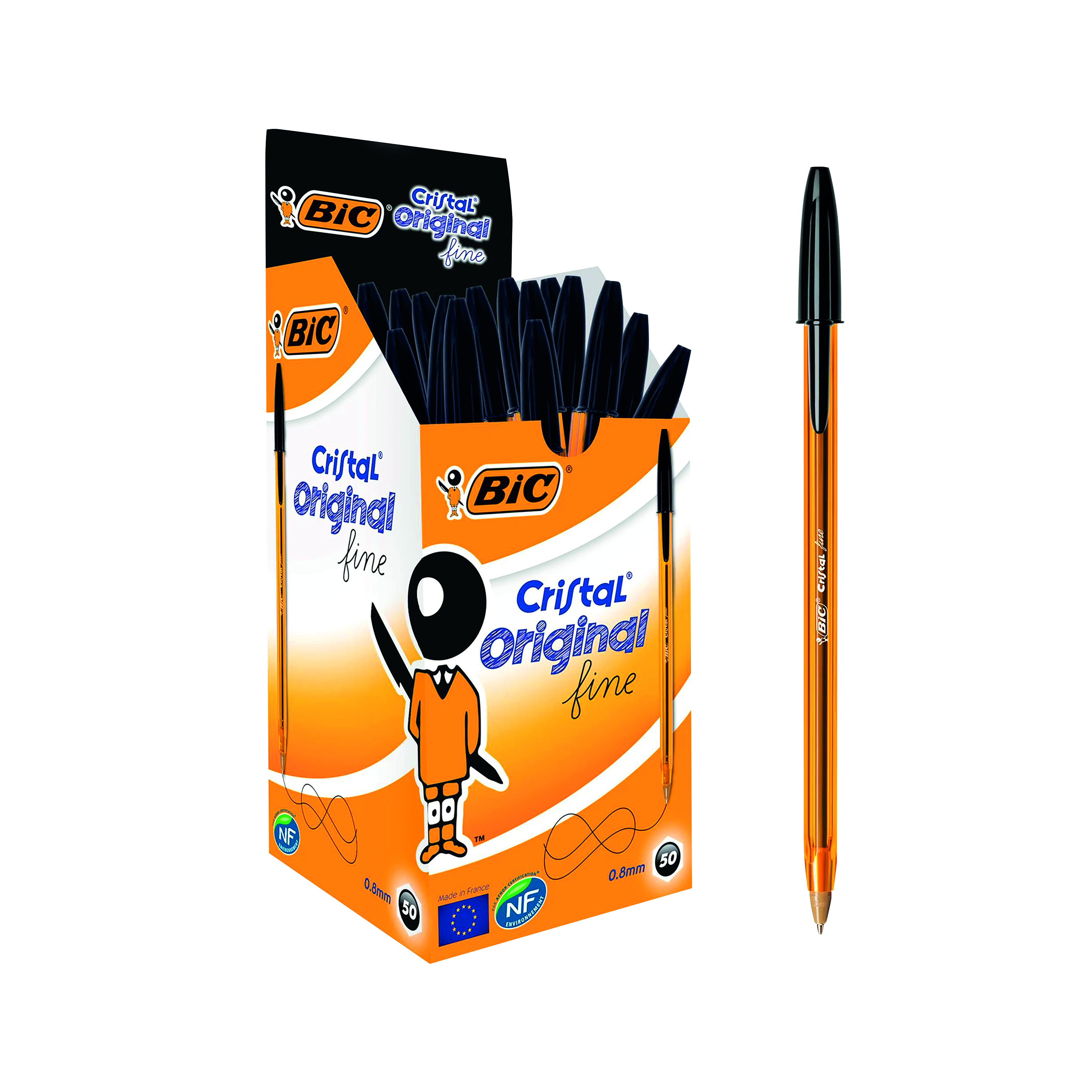 Bic+Cristal+Fine+Ballpoint+Pen+Black+%28Pack+of+50%29+872731