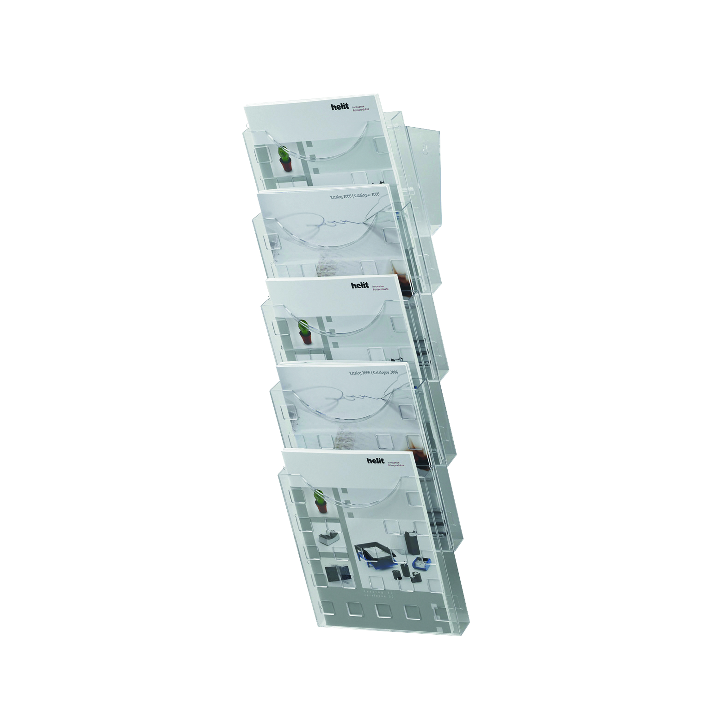 Helit+5+Pocket+Literature+Display+Unit+A4+214x150x578mm+H61031