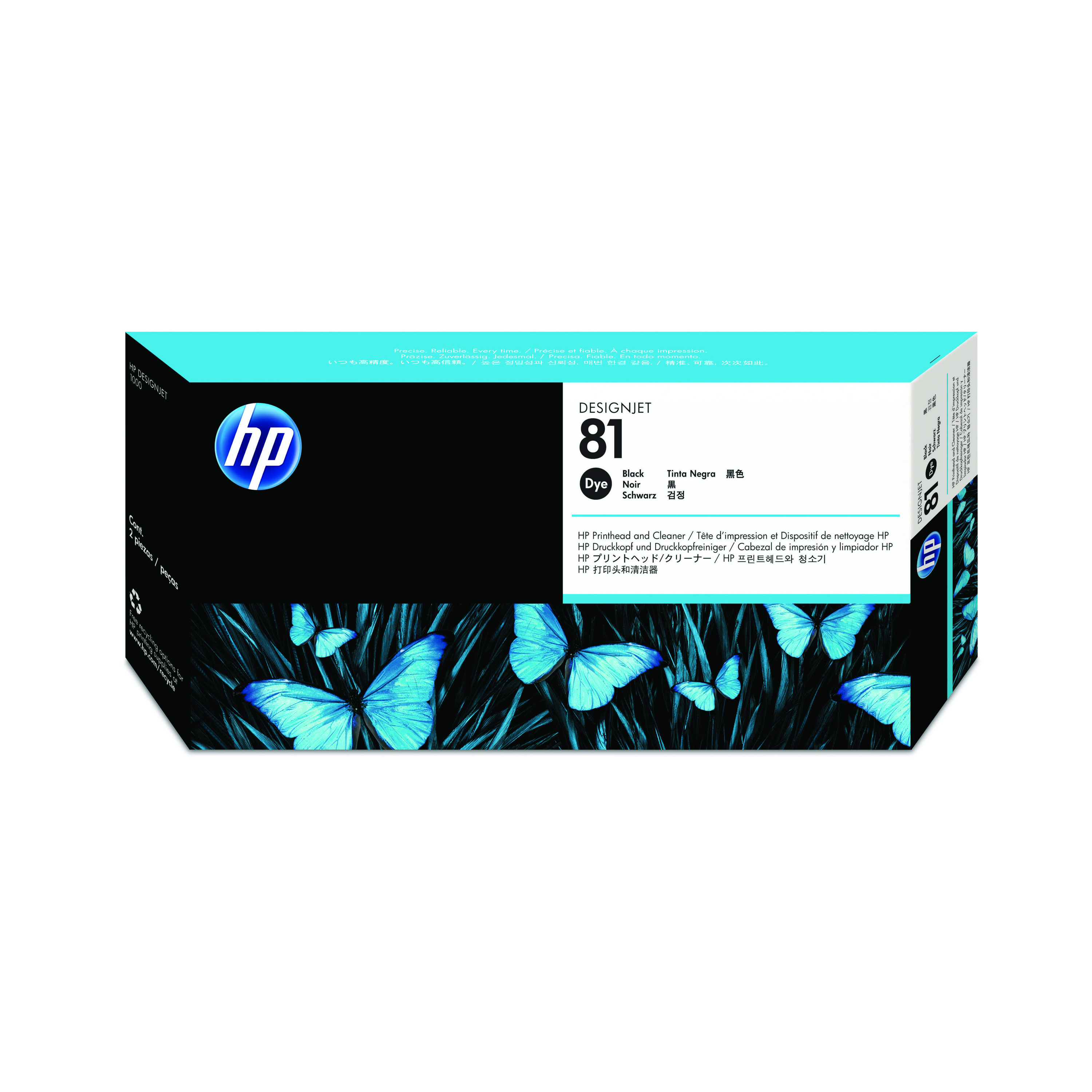 HP 81 Black Dye Printhead and Cleaner C4950A